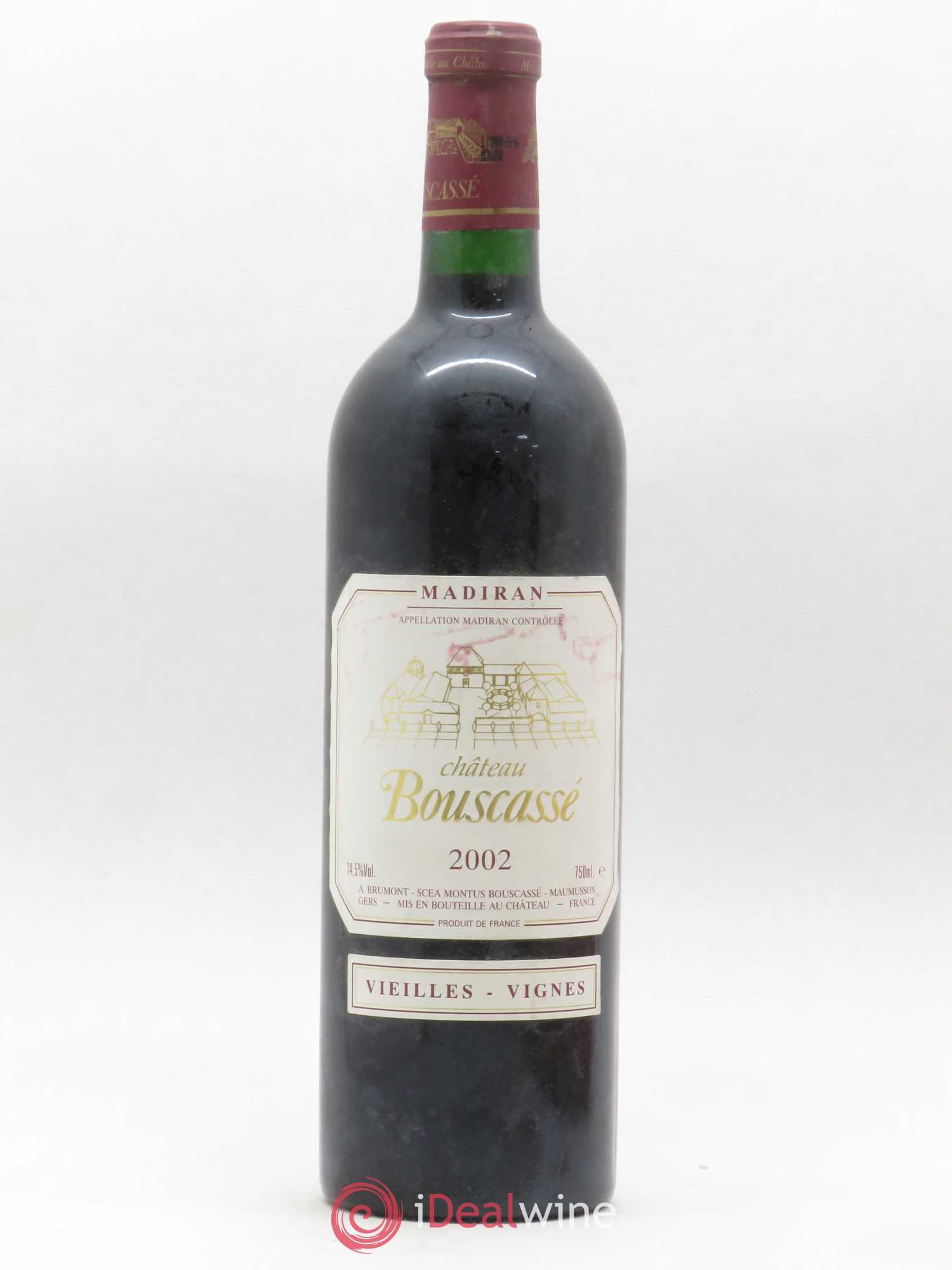 Madiran Vieilles Vignes Château Bouscassé - Alain Brumont 2002 - Lot de 1 bouteille - 0