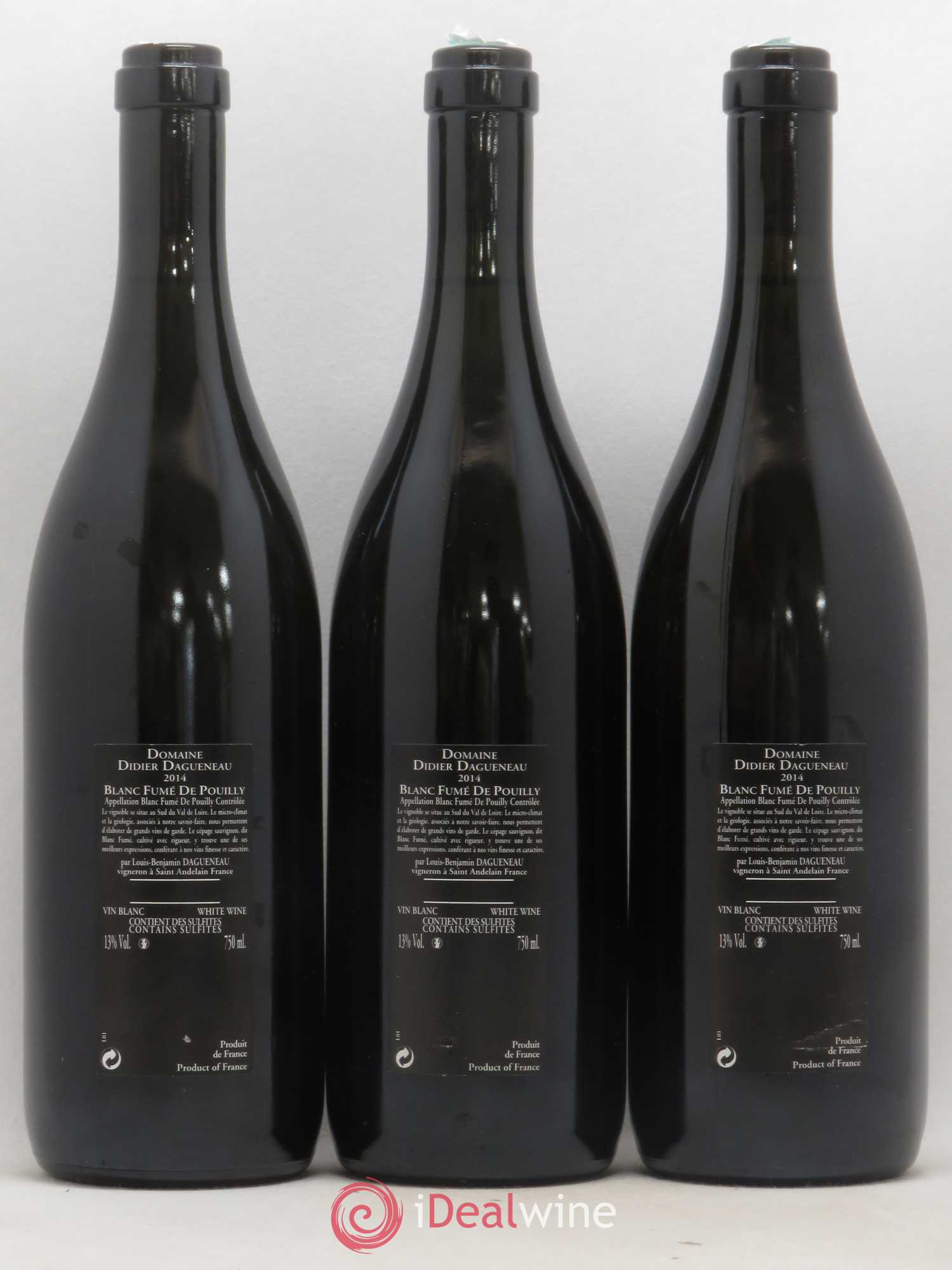 Vin de France (anciennement Pouilly-Fumé) Silex Dagueneau (Domaine Didier - Louis-Benjamin) 2014 - Lot de 3 bouteilles - 1