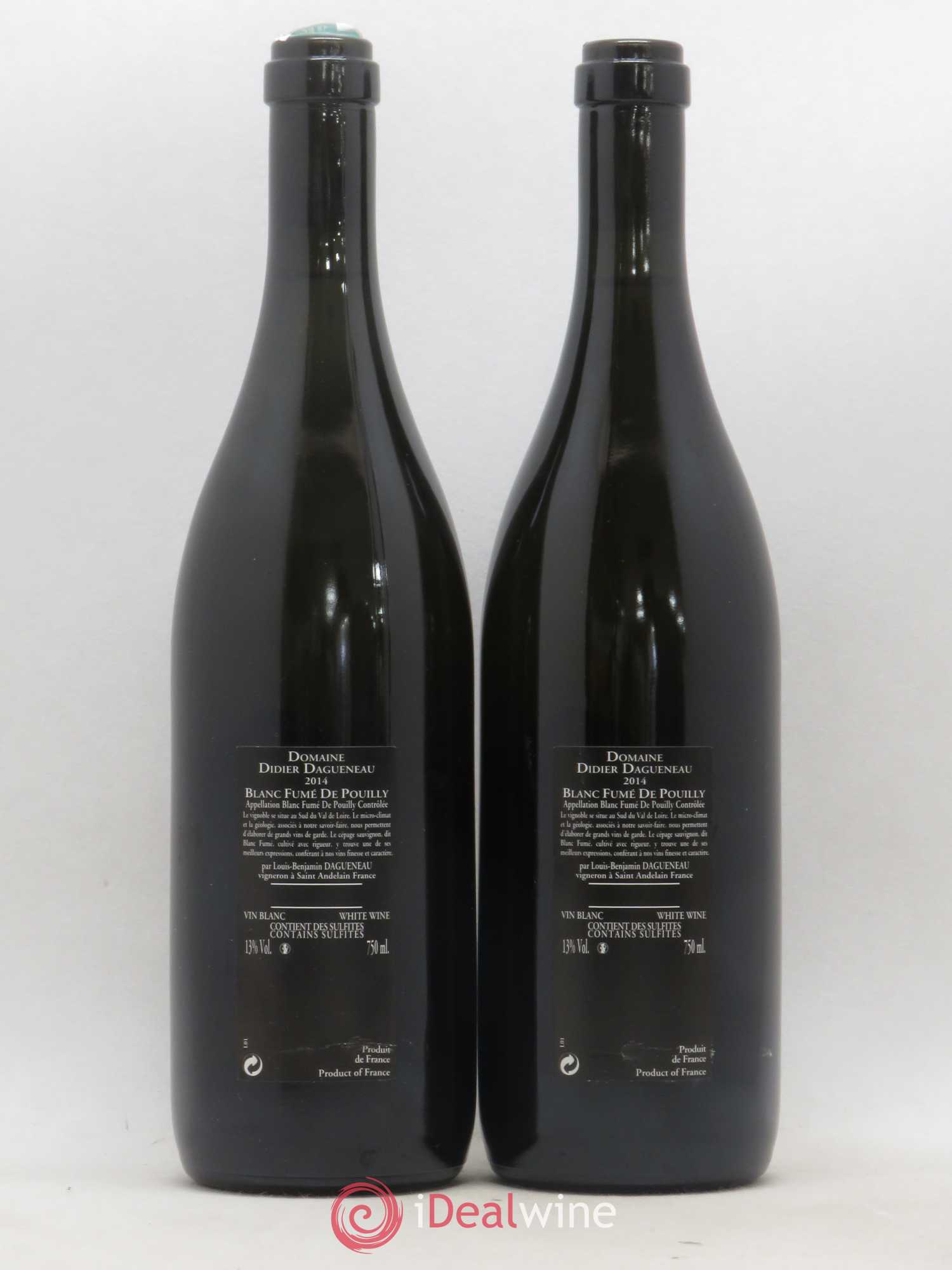 Vin de France (anciennement Pouilly-Fumé) Silex Dagueneau (Domaine Didier - Louis-Benjamin) 2014 - Lot de 2 bouteilles - 1