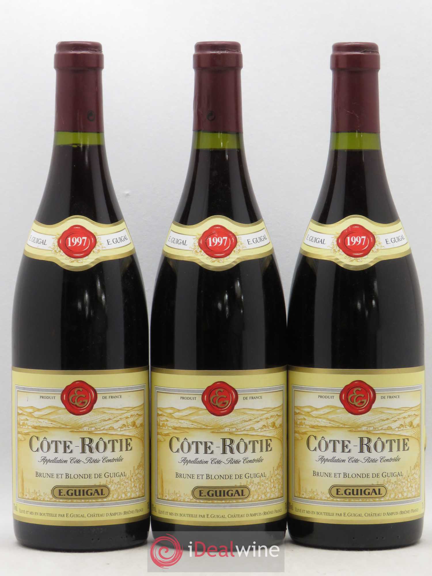 Côte-Rôtie Côtes Brune et Blonde Guigal 1997 - Lot de 3 bouteilles - 0
