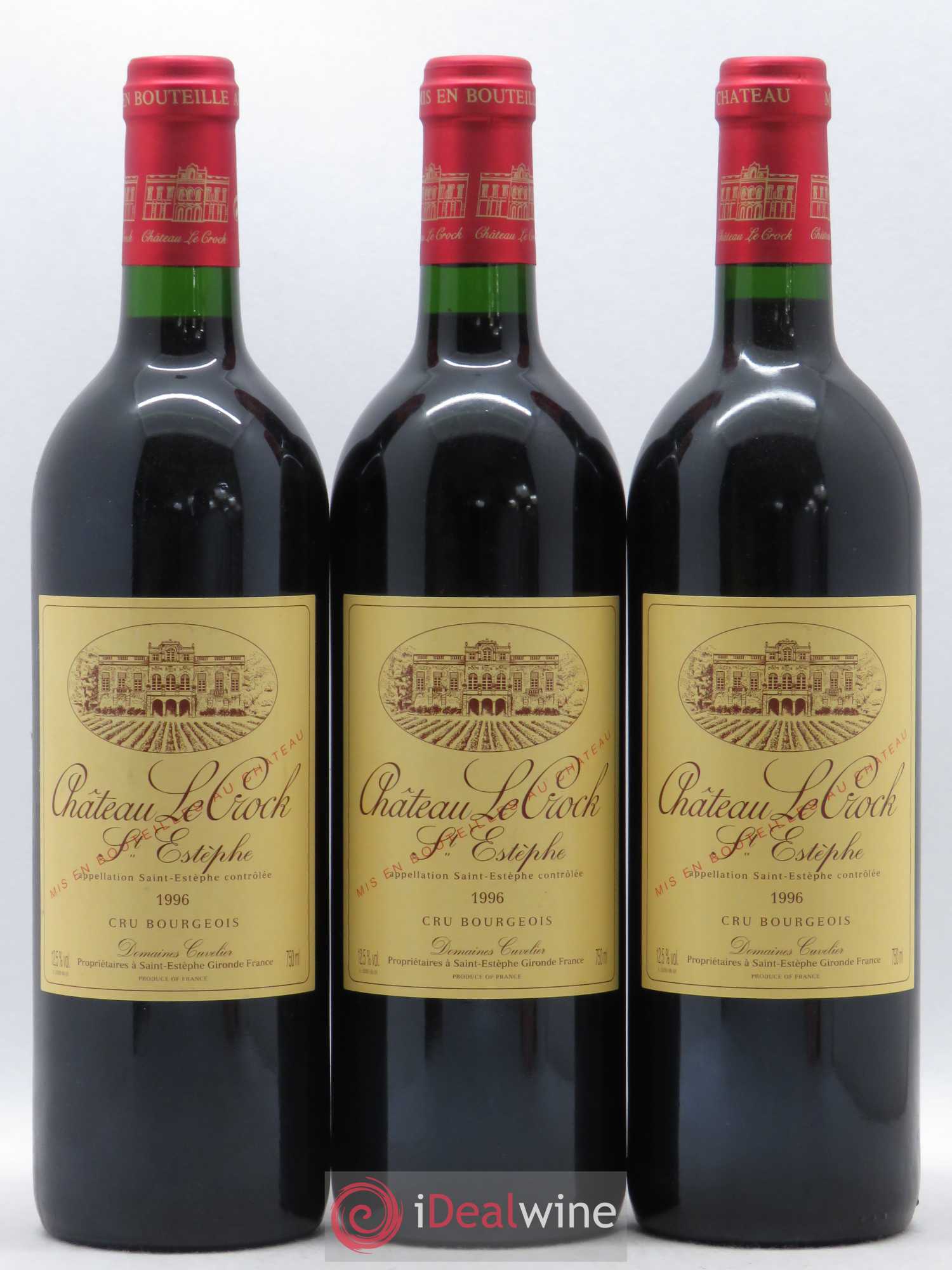 Château le Crock Cru Bourgeois 1996 - Lot de 3 bouteilles - 0