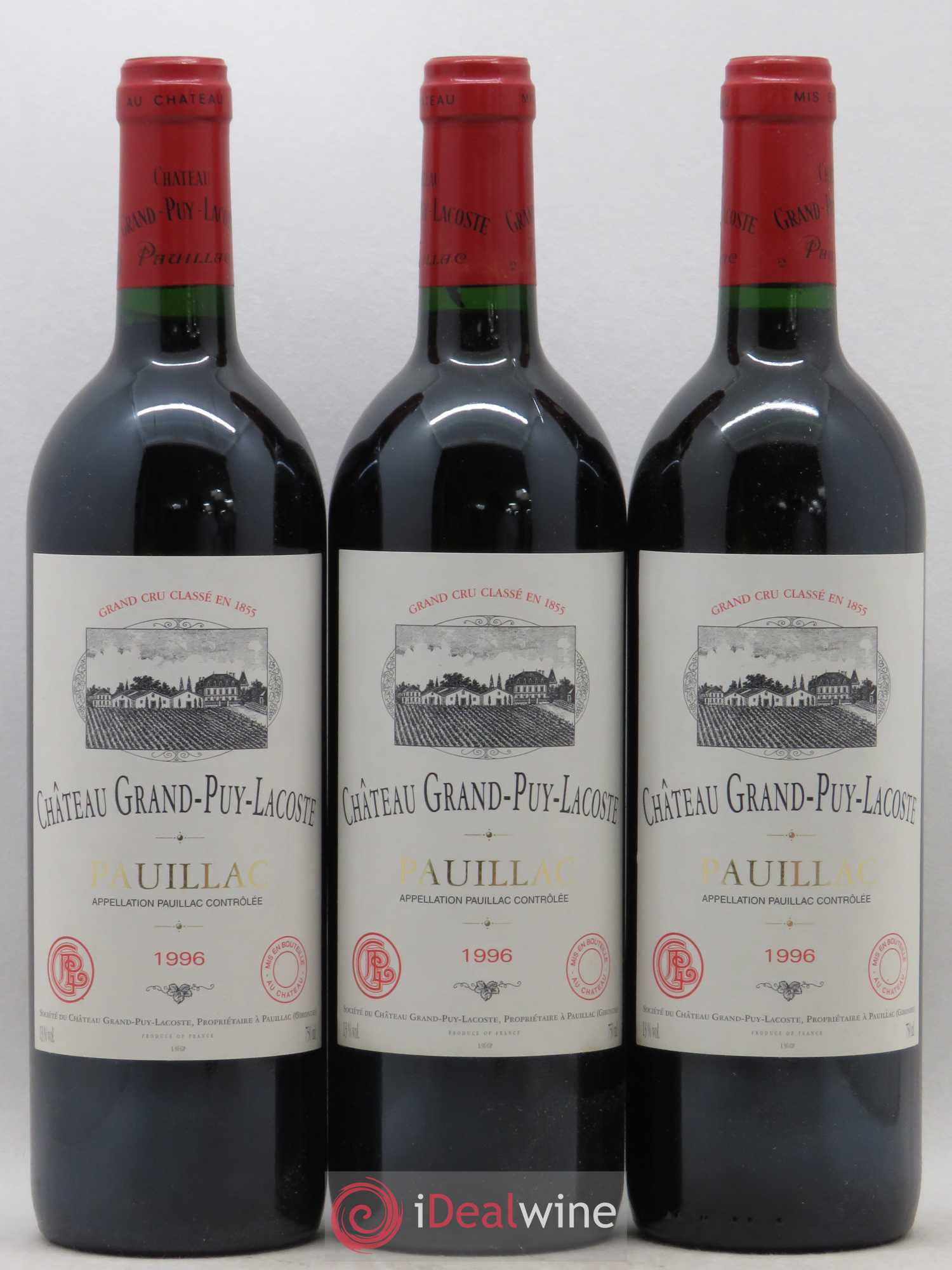 Château Grand Puy Lacoste 5ème Grand Cru Classé 1996 - Lot de 12 bouteilles - 2