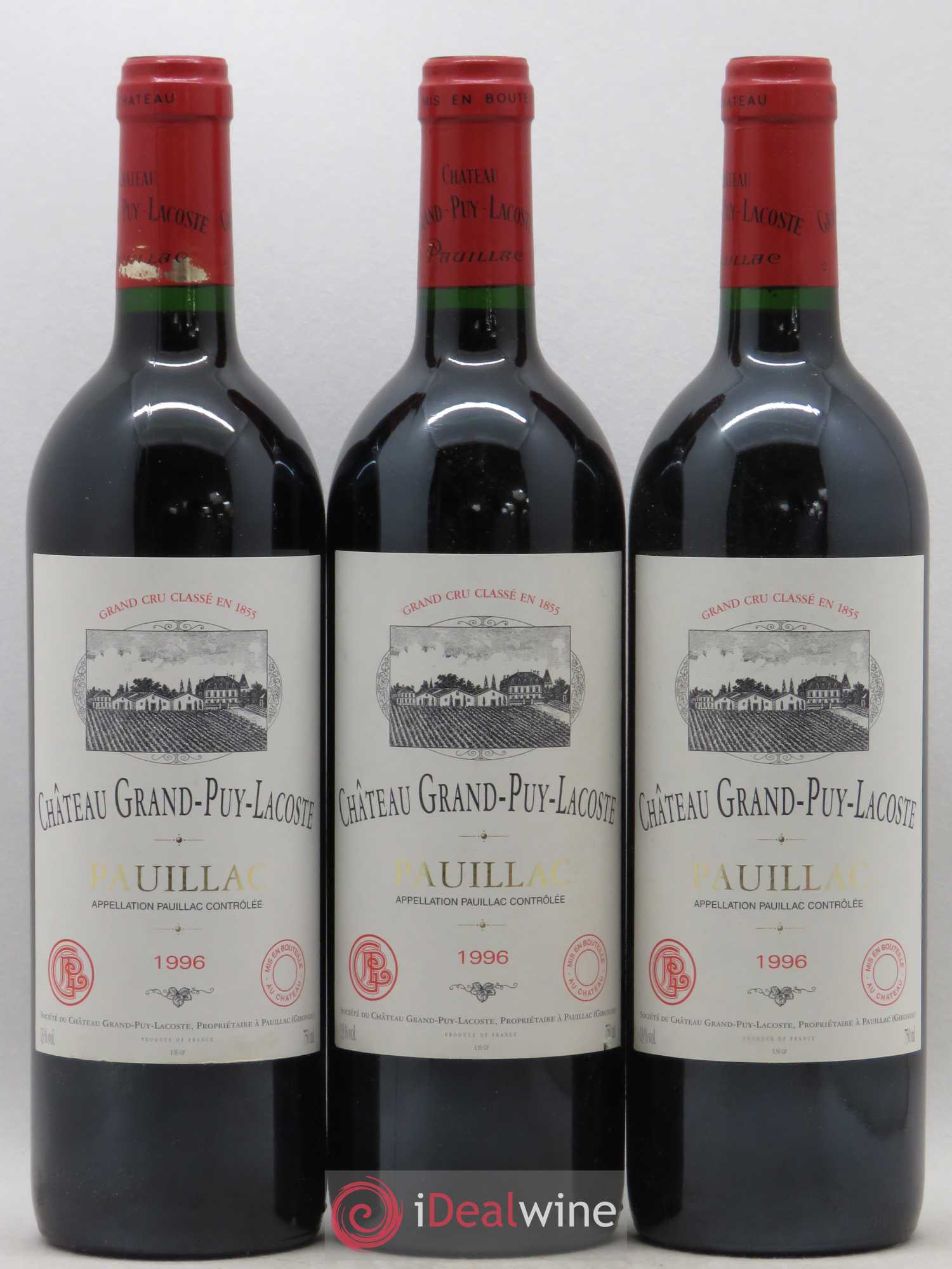 Château Grand Puy Lacoste 5ème Grand Cru Classé 1996 - Lot de 12 bouteilles - 3