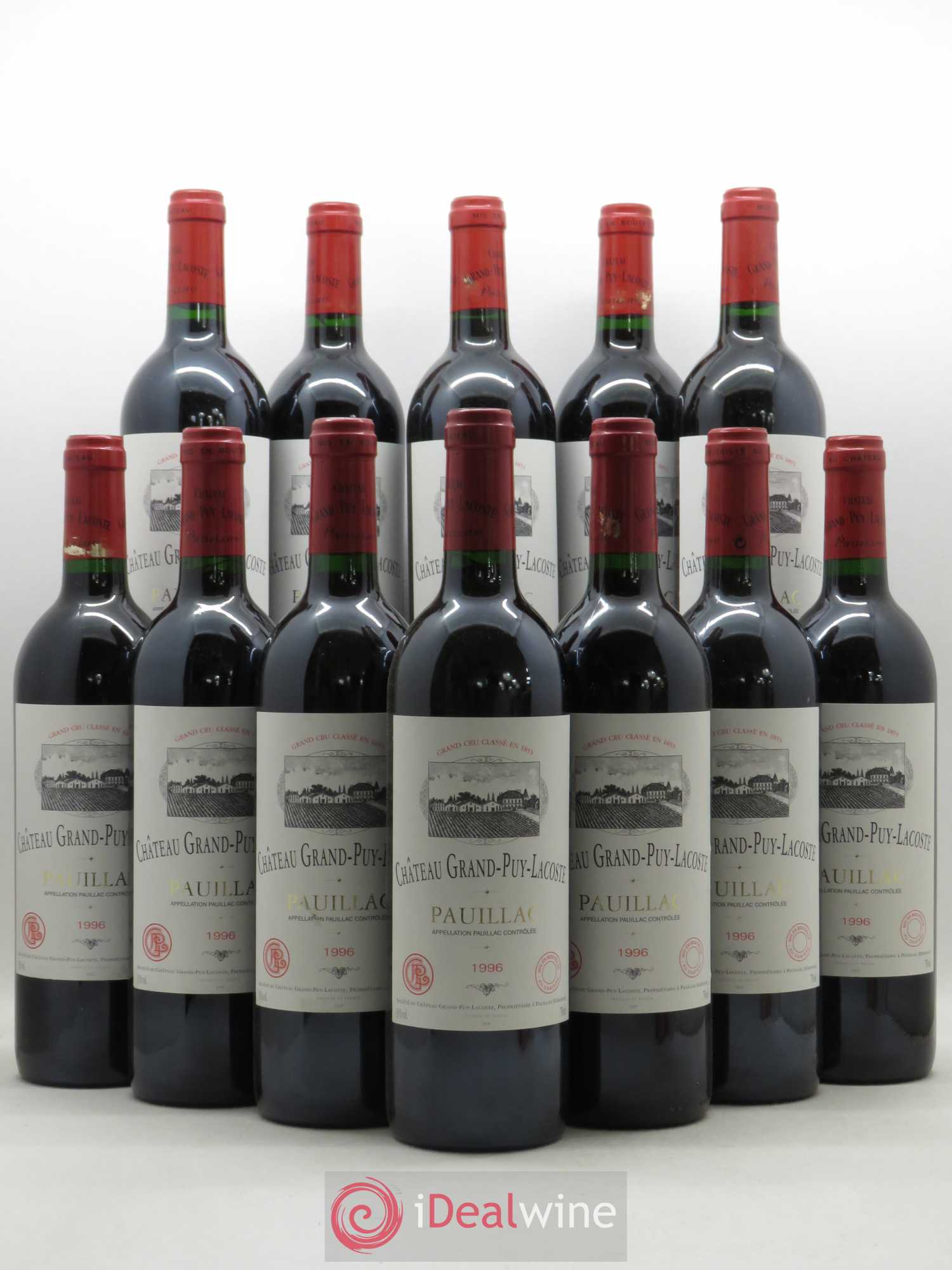 Château Grand Puy Lacoste 5ème Grand Cru Classé 1996 - Lot de 12 bouteilles - 0