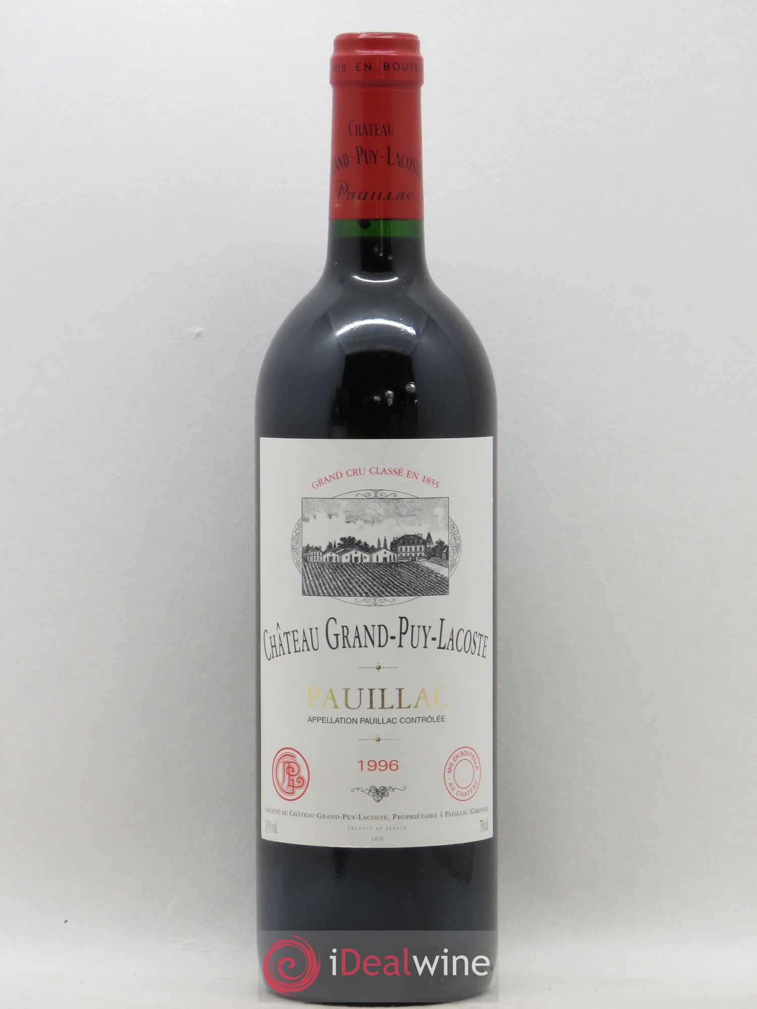 Château Grand Puy Lacoste 5ème Grand Cru Classé 1996 - Lot de 1 bouteille - 0