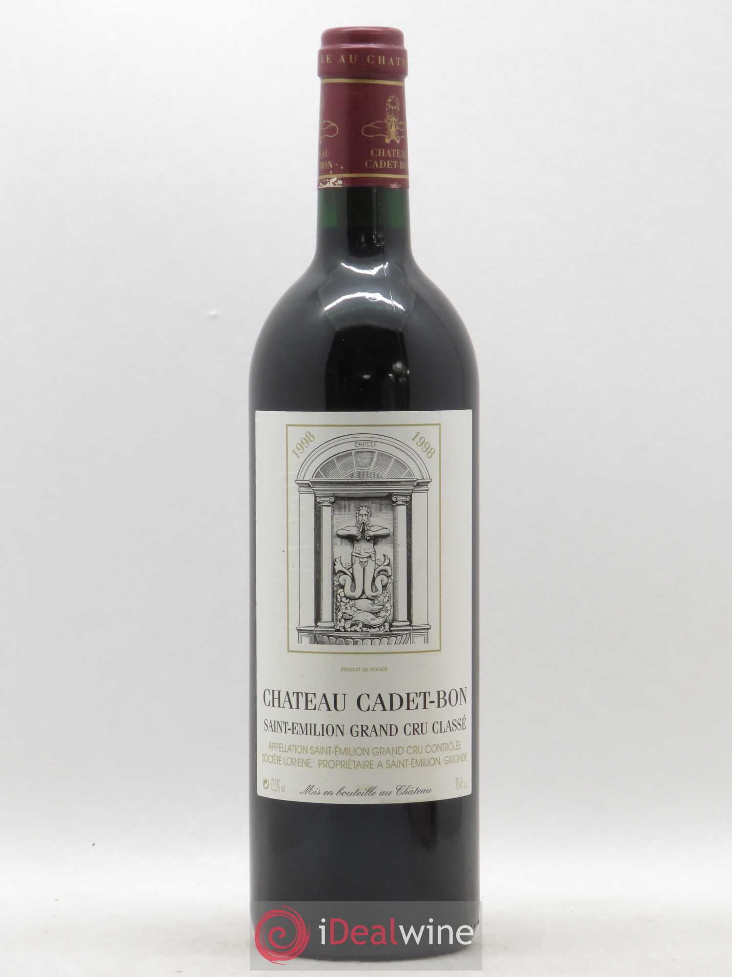Château Cadet Bon Grand Cru Classé 1998 - Lot de 1 bouteille - 0