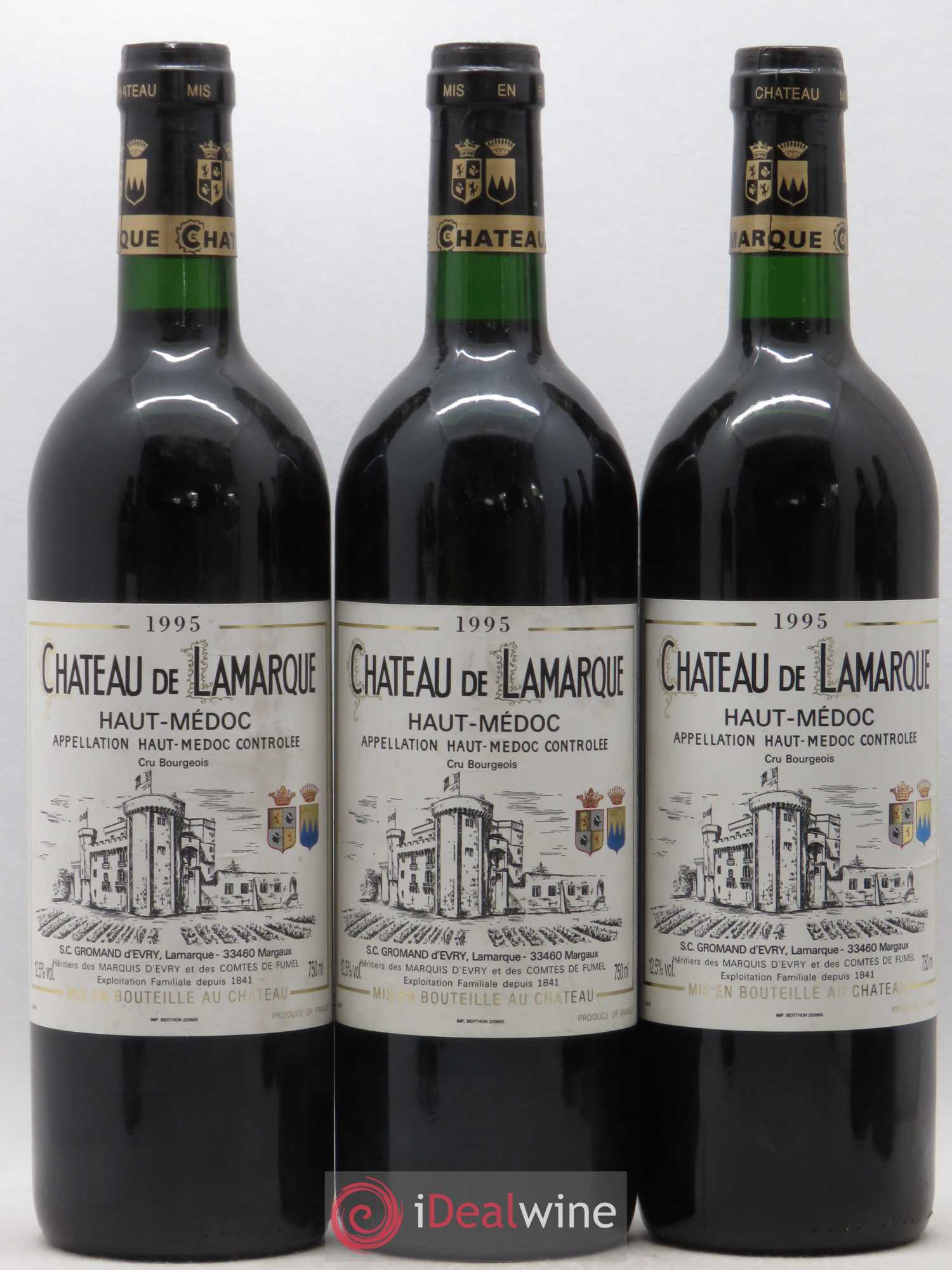 Château de Lamarque Cru Bourgeois 1995 - Lot de 6 bouteilles - 1