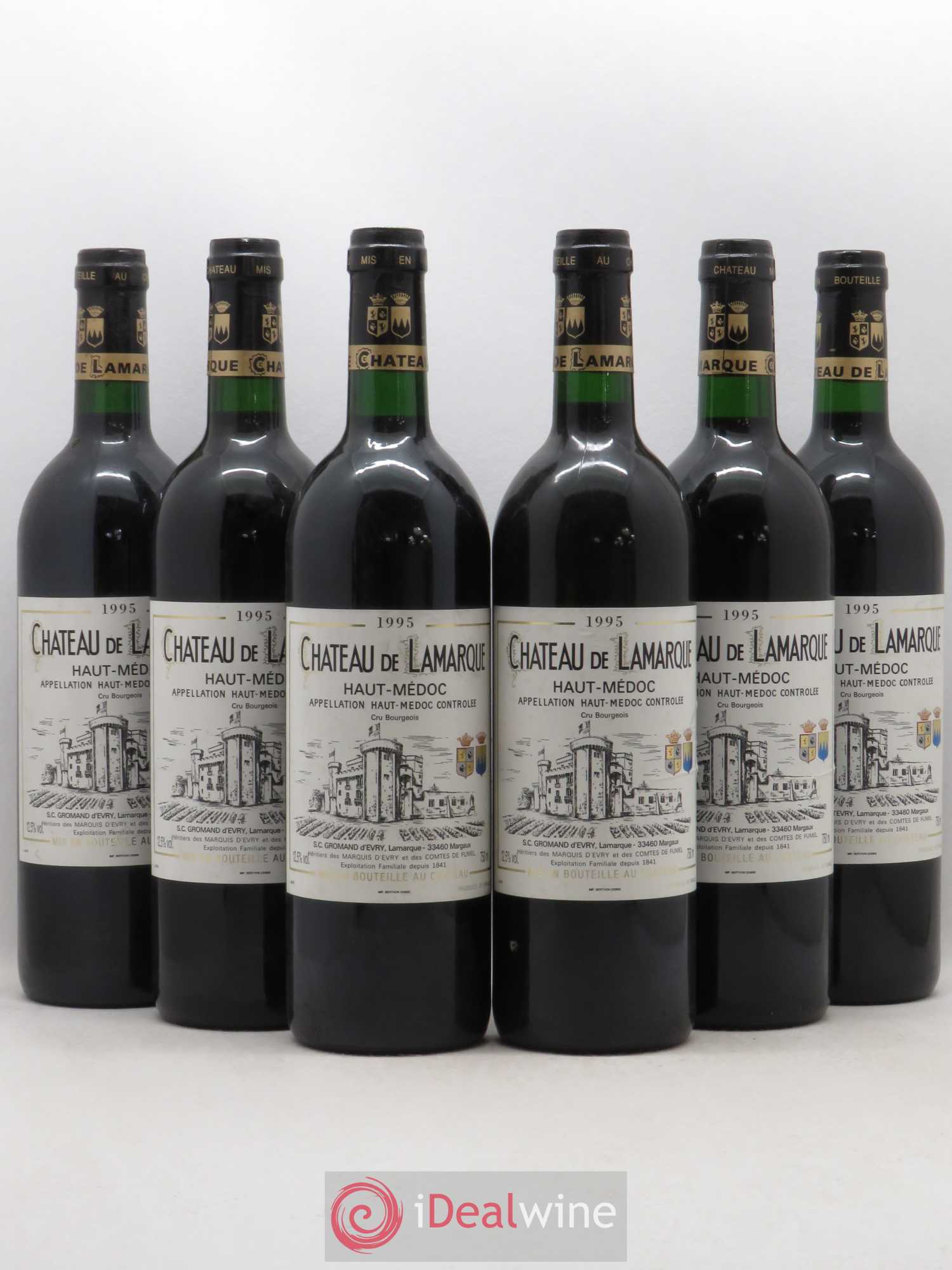 Château de Lamarque Cru Bourgeois 1995 - Lot de 6 bouteilles - 0