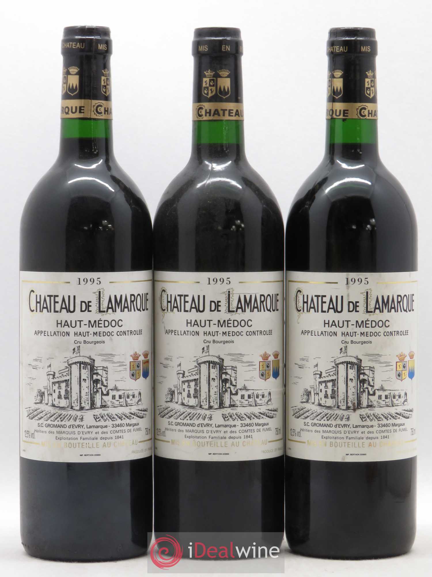 Château de Lamarque Cru Bourgeois 1995 - Lot de 12 bouteilles - 2