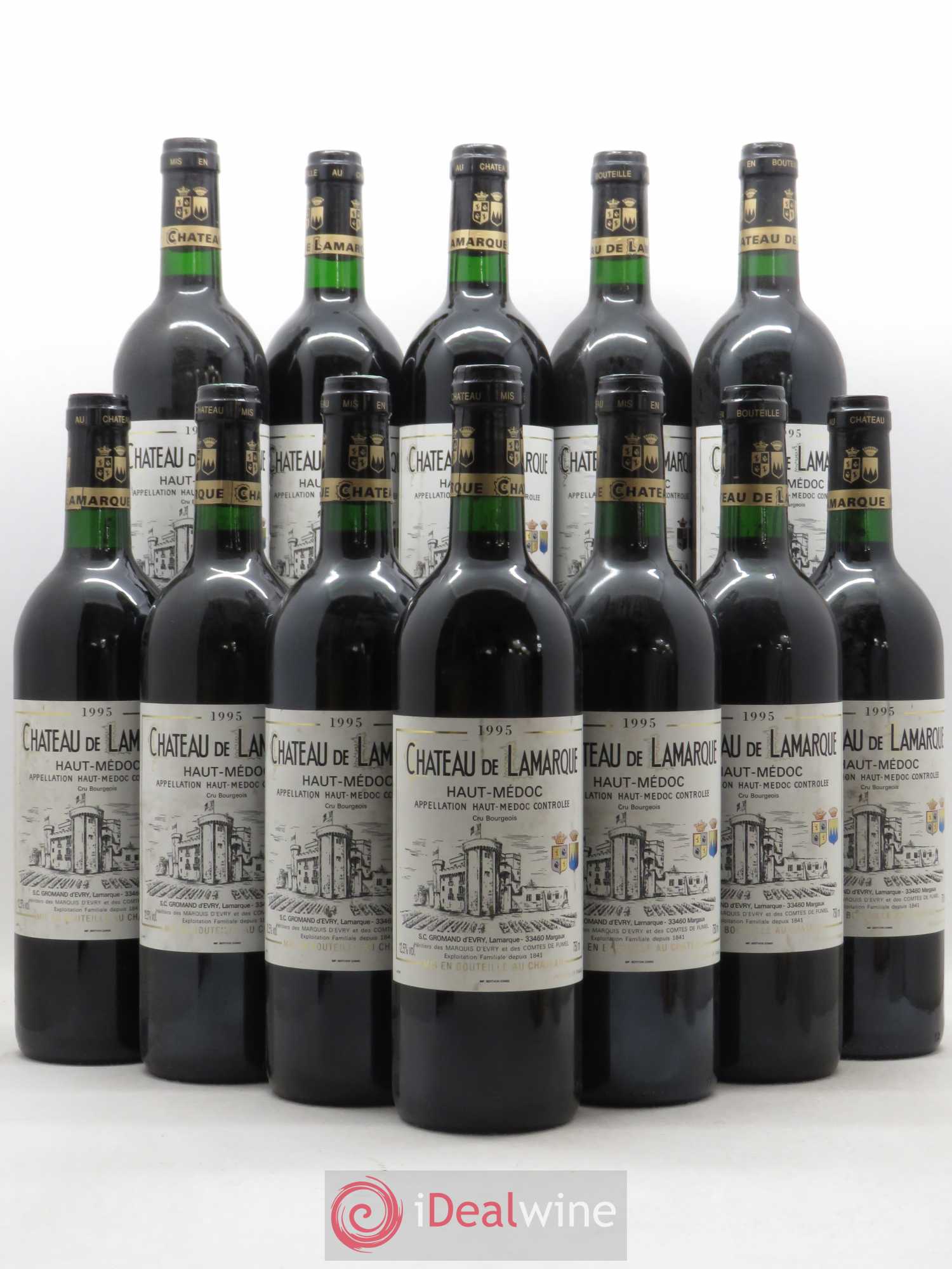 Château de Lamarque Cru Bourgeois 1995 - Lot de 12 bouteilles - 0