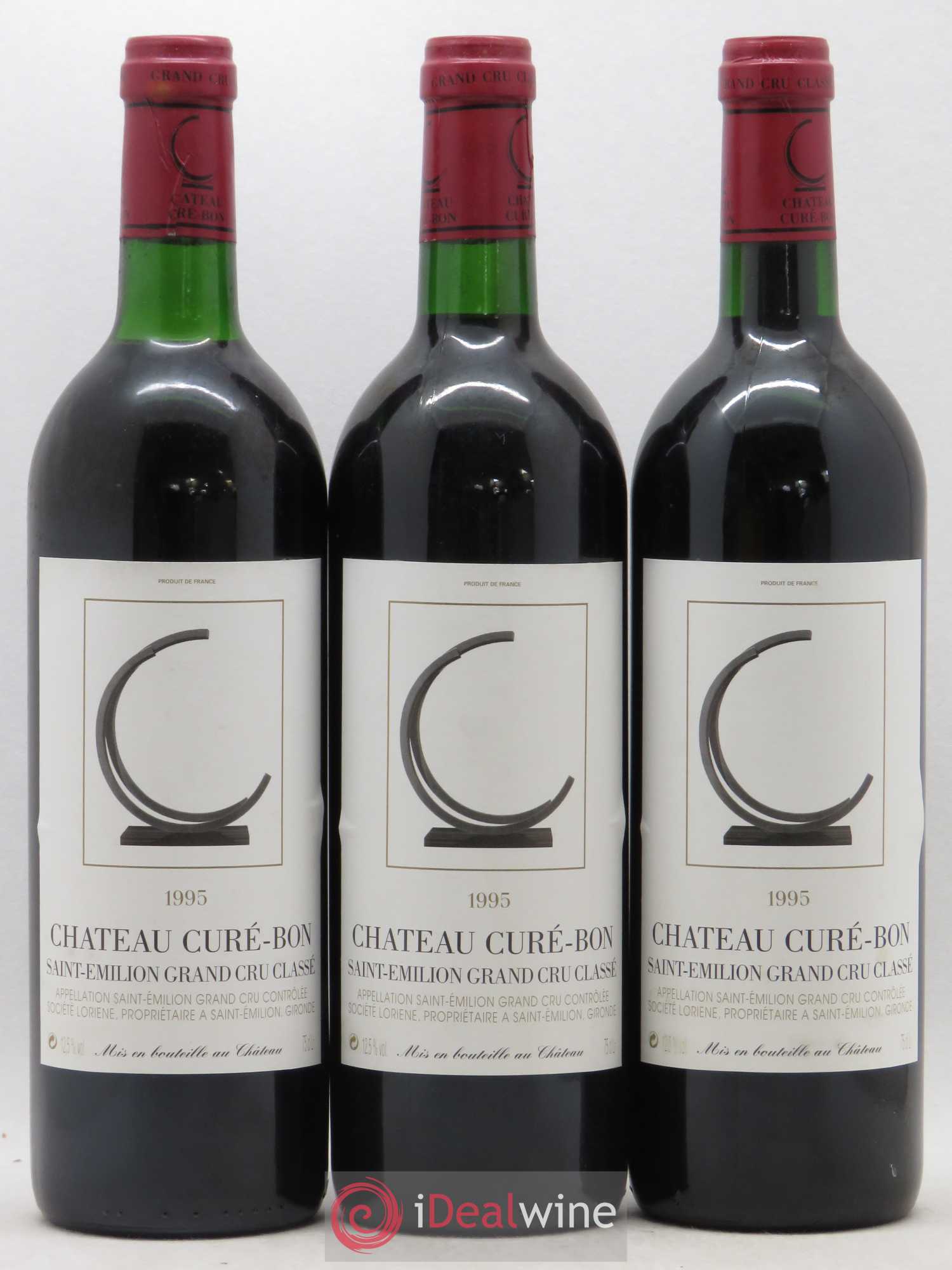Château Curé Bon 1995 - Lot de 3 bouteilles - 0