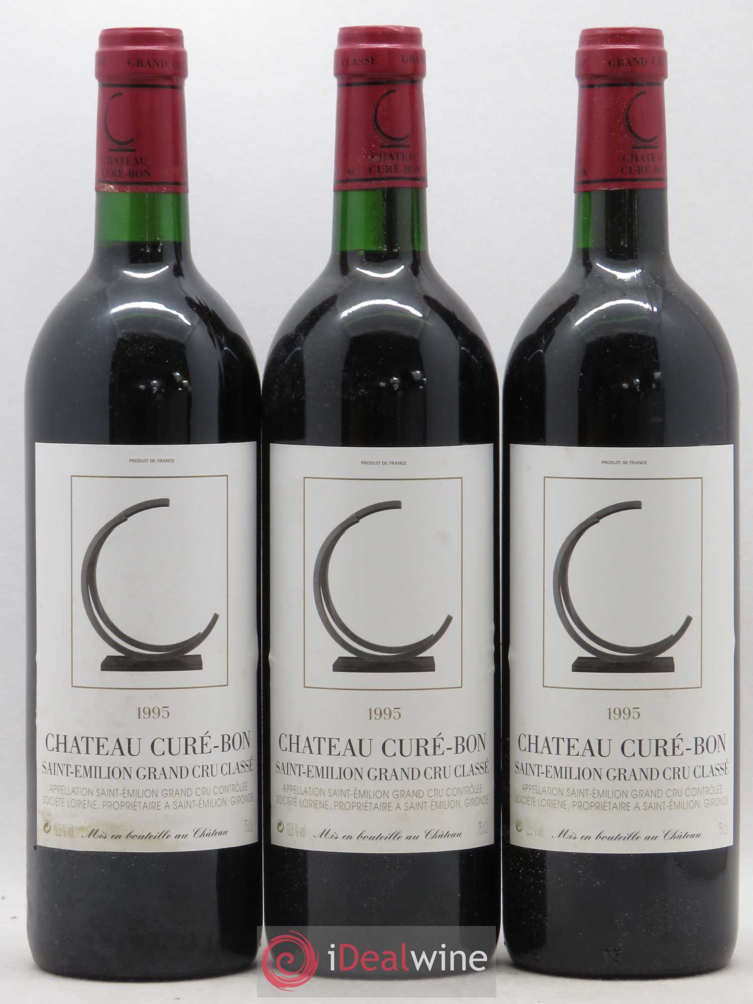 Château Curé Bon 1995 - Lot de 3 bouteilles - 0