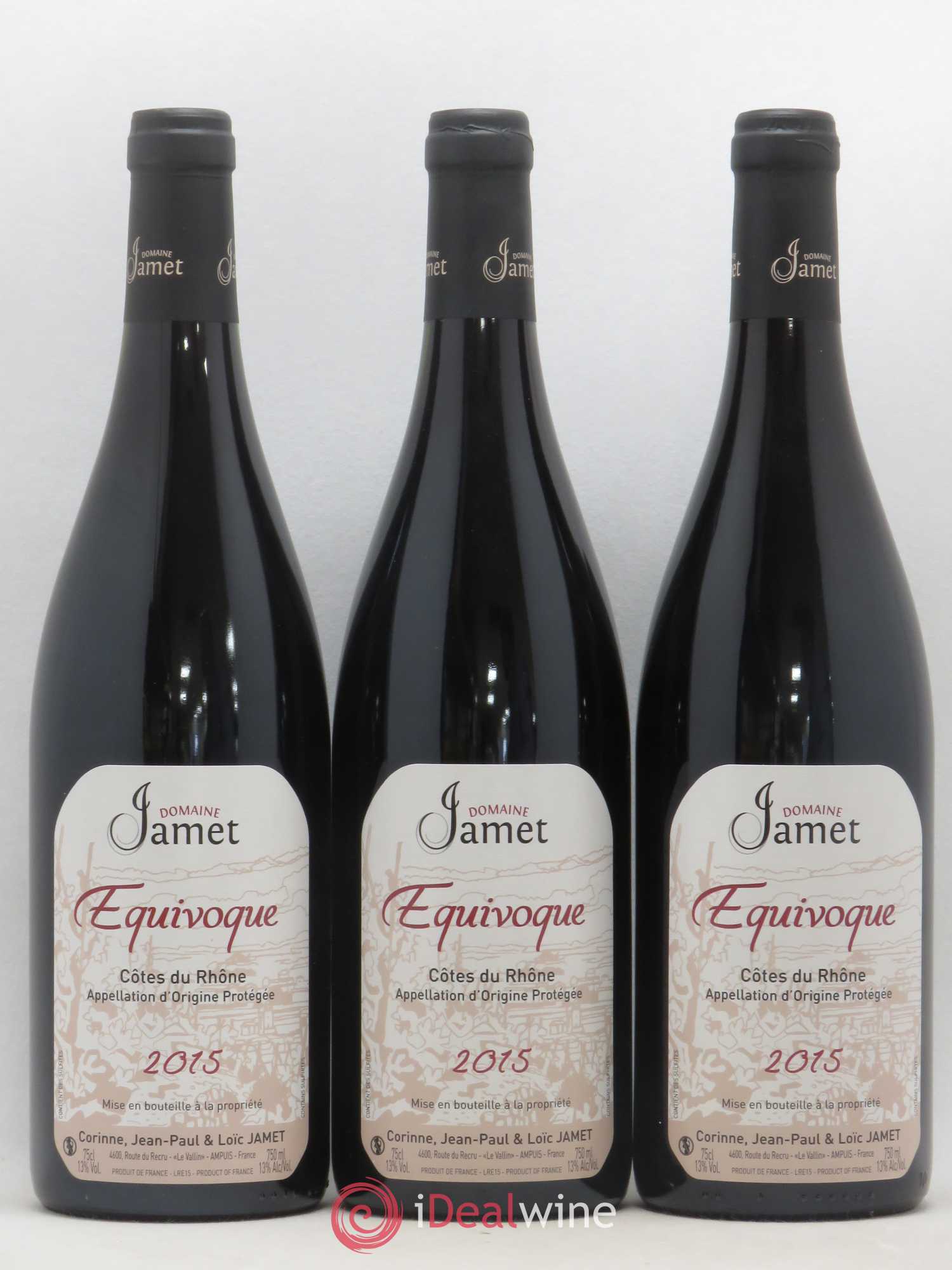 Côtes-du-Rhône Equivoque Jamet (Domaine) 2015 - Lot de 6 bouteilles - 2