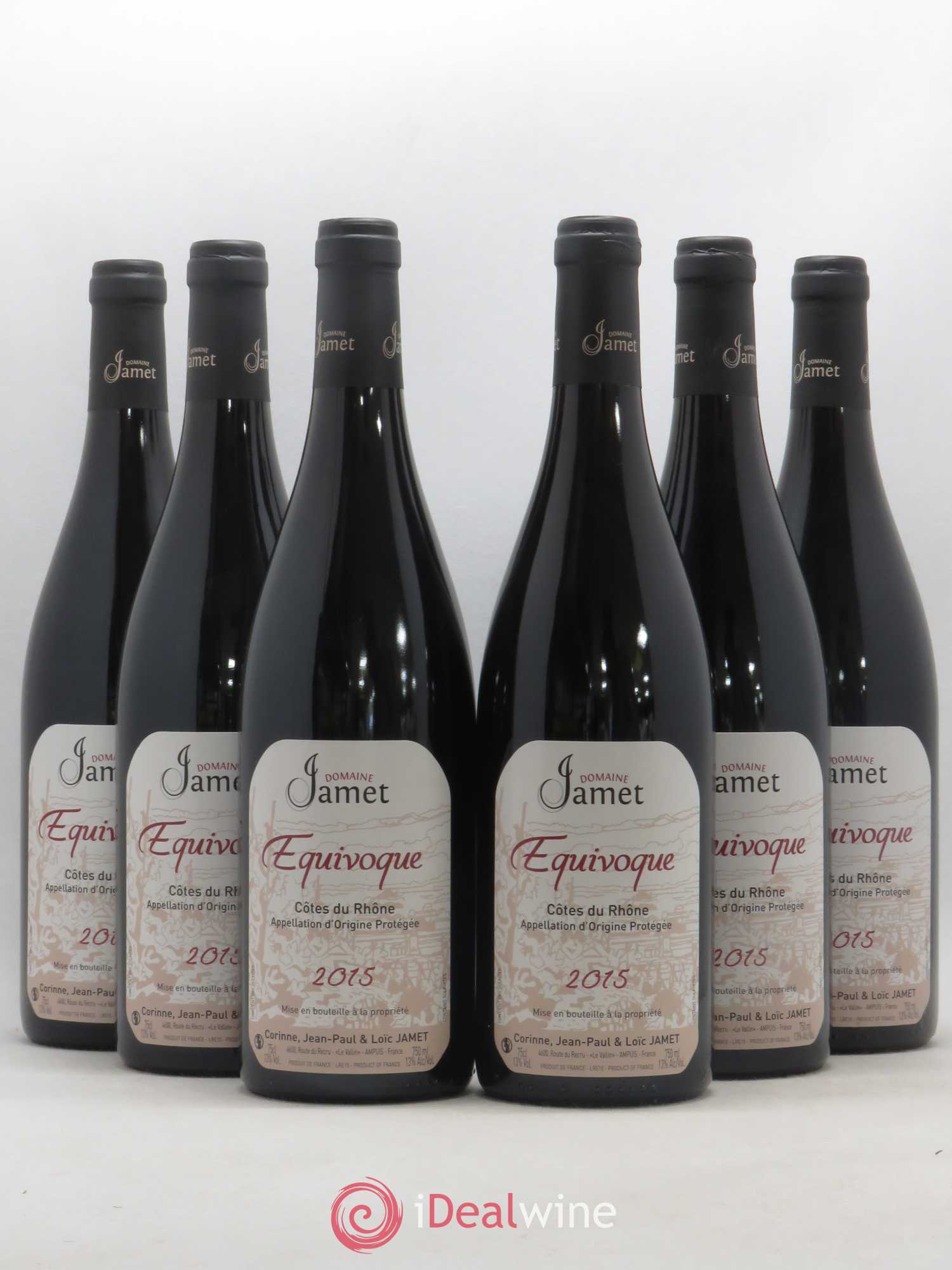 Côtes-du-Rhône Equivoque Jamet (Domaine) 2015 - Lot de 6 bouteilles - 0