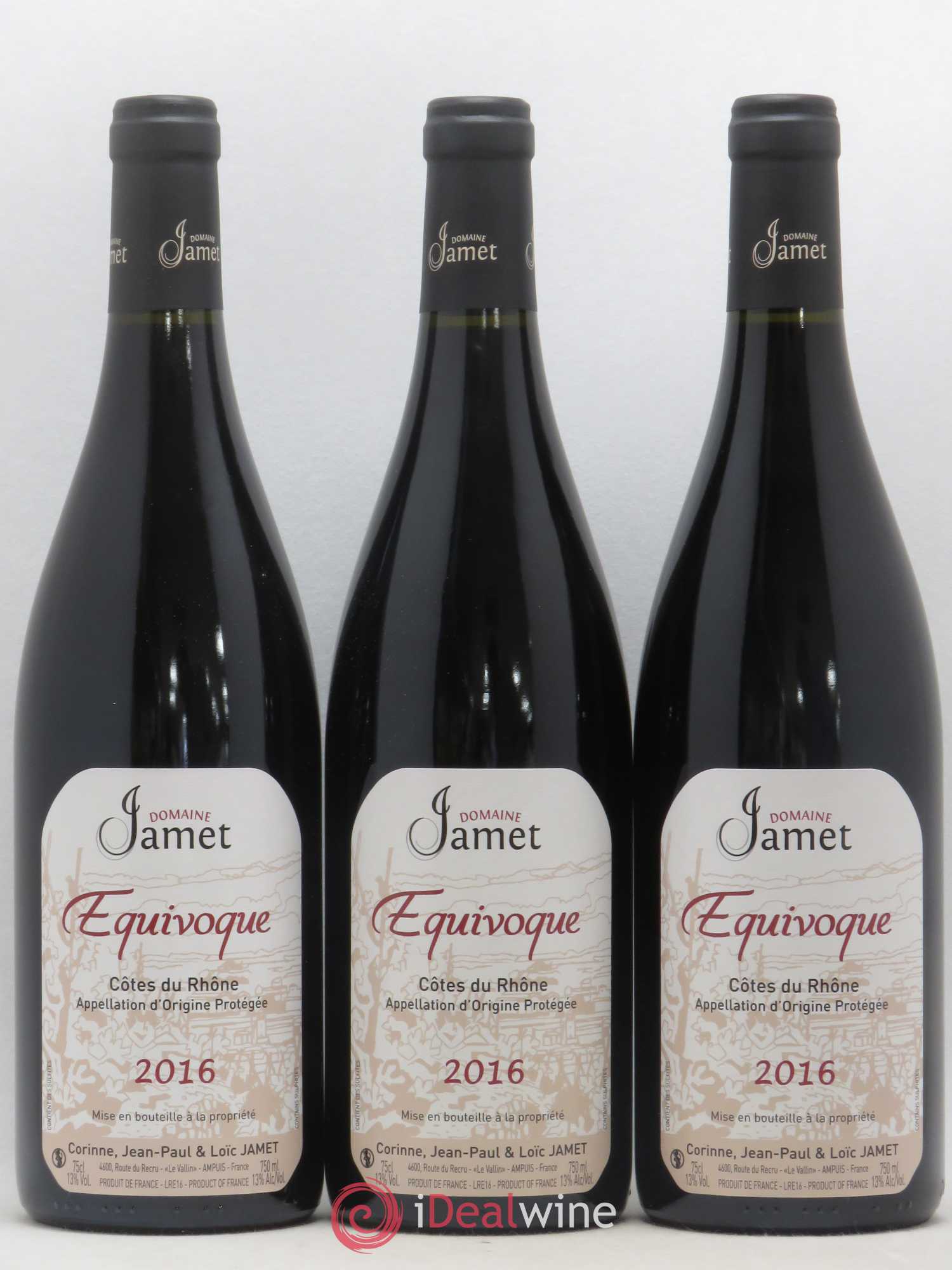 Côtes-du-Rhône Equivoque Jamet (Domaine) 2016 - Lot de 6 bouteilles - 2