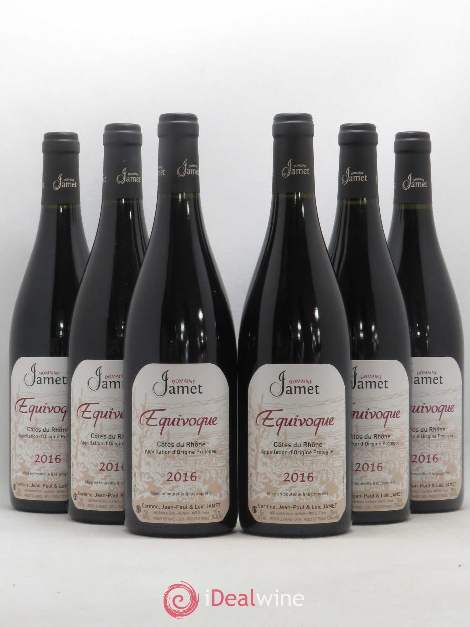 Côtes-du-Rhône Equivoque Jamet (Domaine) 2016 - Lot de 6 bouteilles - 0