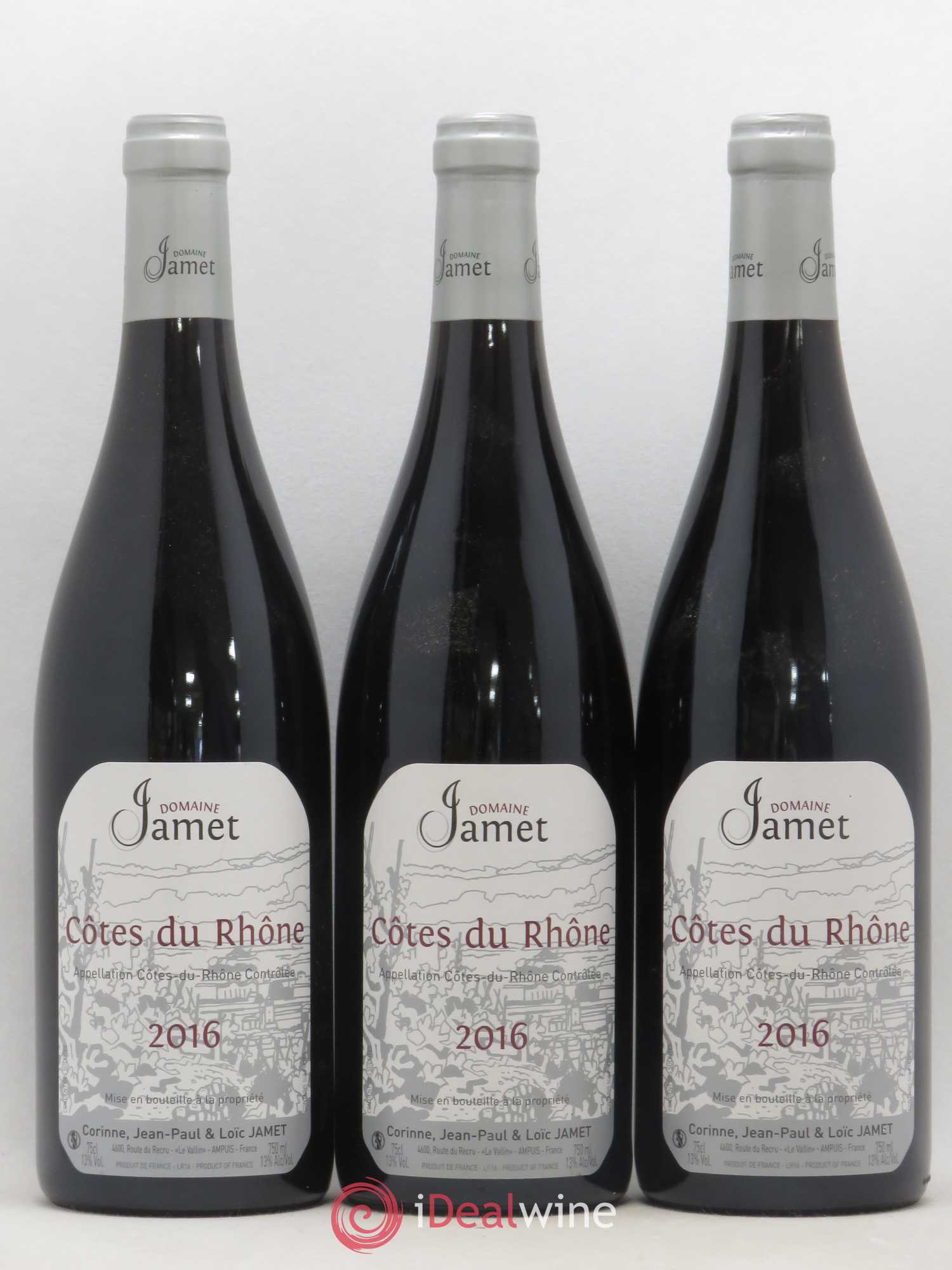 Côtes-du-Rhône Jamet (Domaine) 2016 - Lot de 6 bouteilles - 1