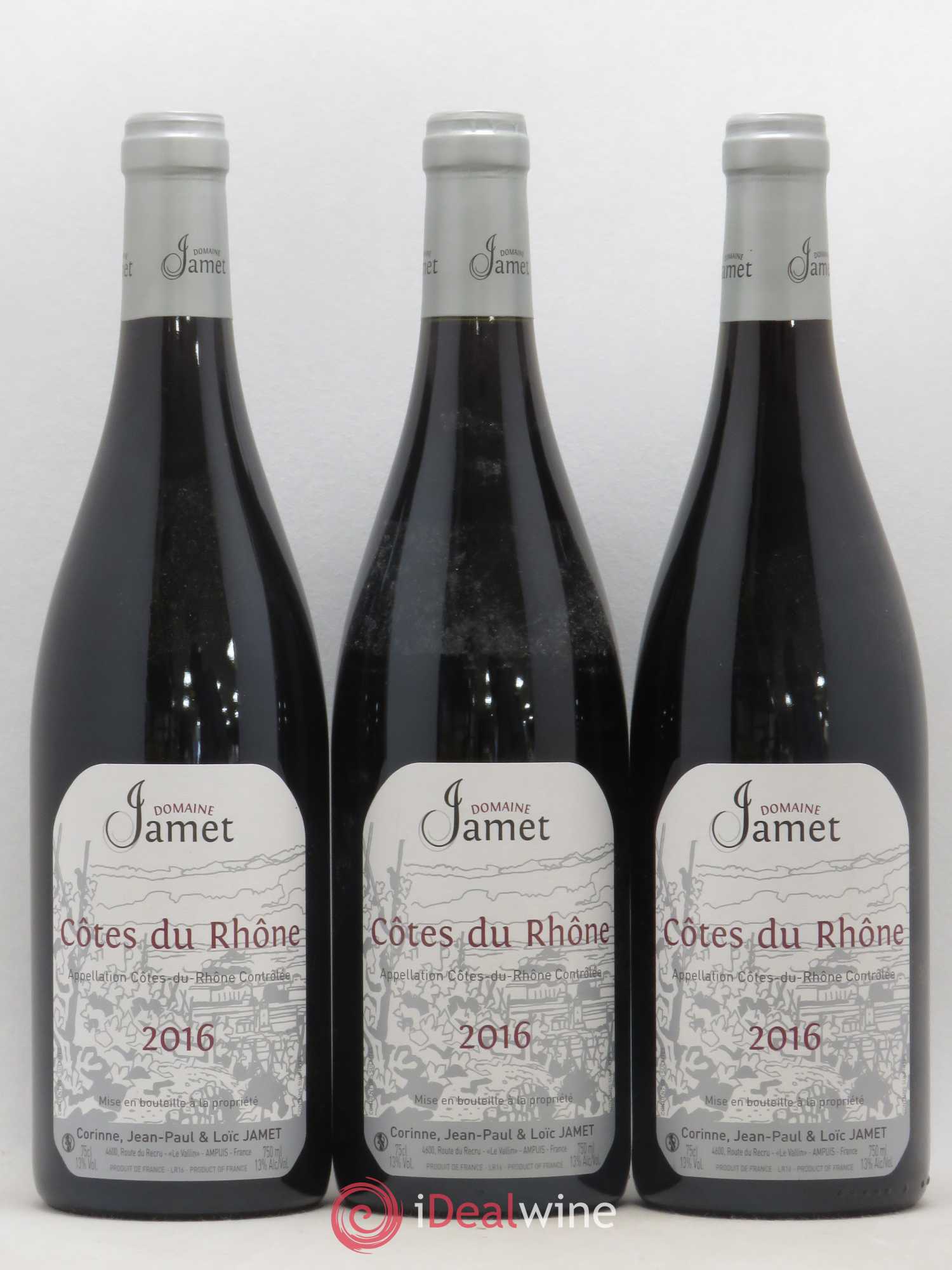 Côtes-du-Rhône Jamet (Domaine) 2016 - Lot de 6 bouteilles - 2