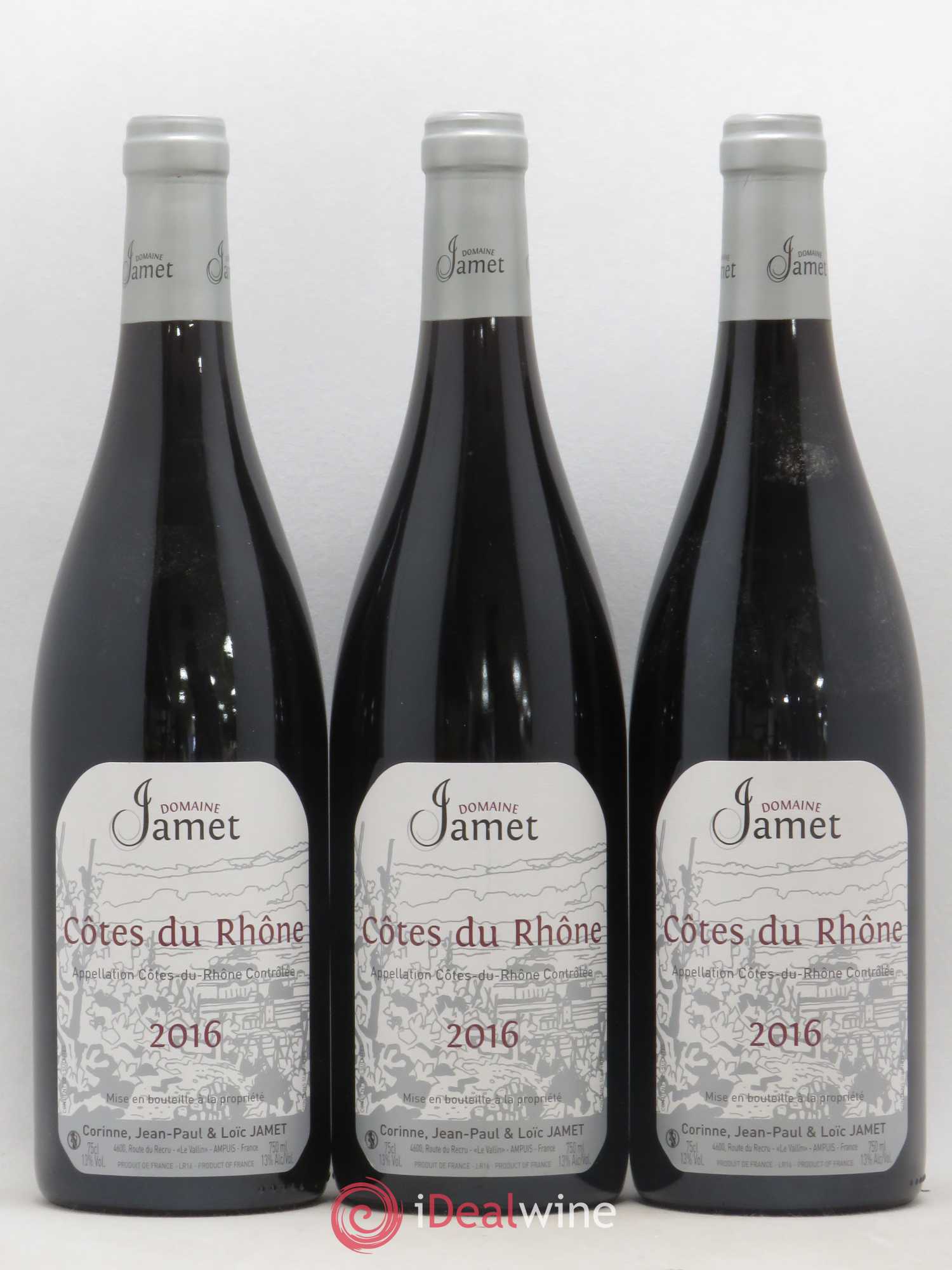 Côtes-du-Rhône Jamet (Domaine) 2016 - Lot de 6 bouteilles - 1