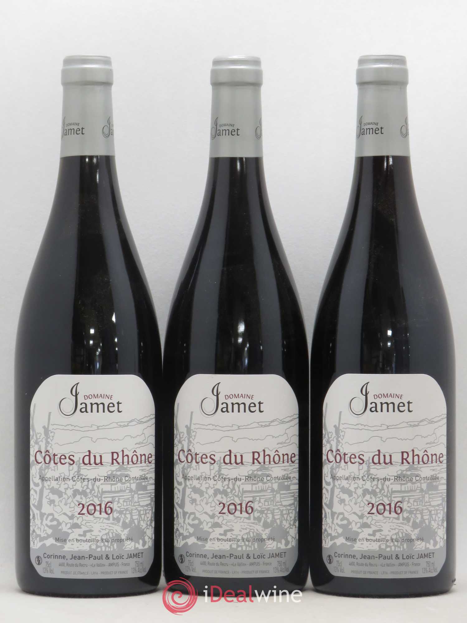 Côtes-du-Rhône Jamet (Domaine) 2016 - Lot de 6 bouteilles - 2