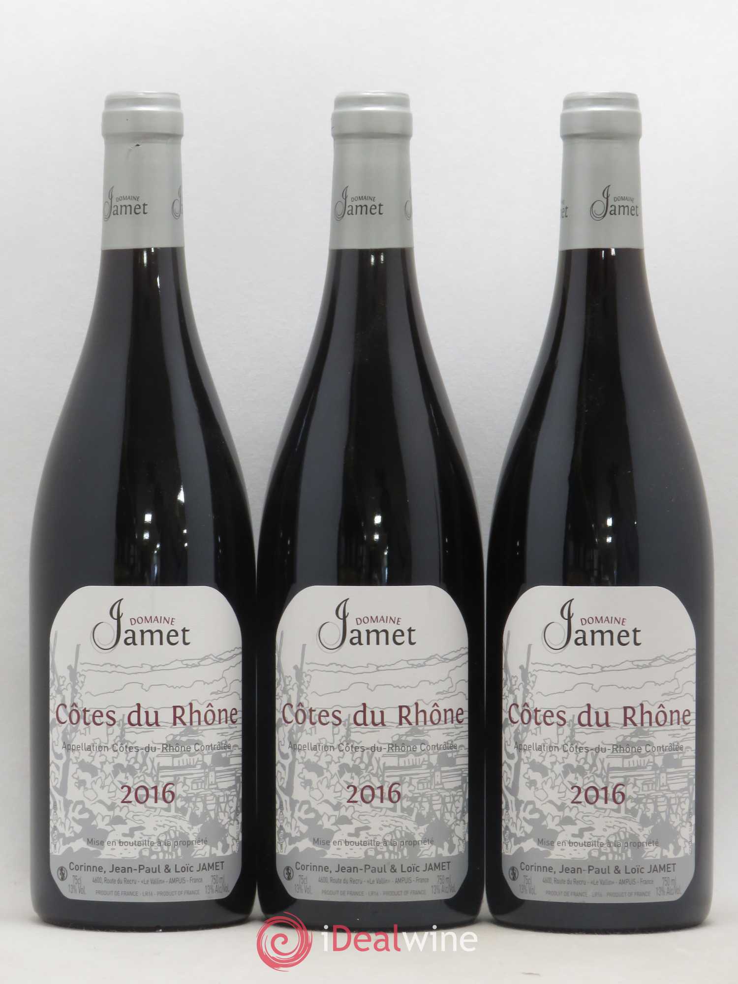 Côtes-du-Rhône Jamet (Domaine) 2016 - Lot de 6 bouteilles - 2