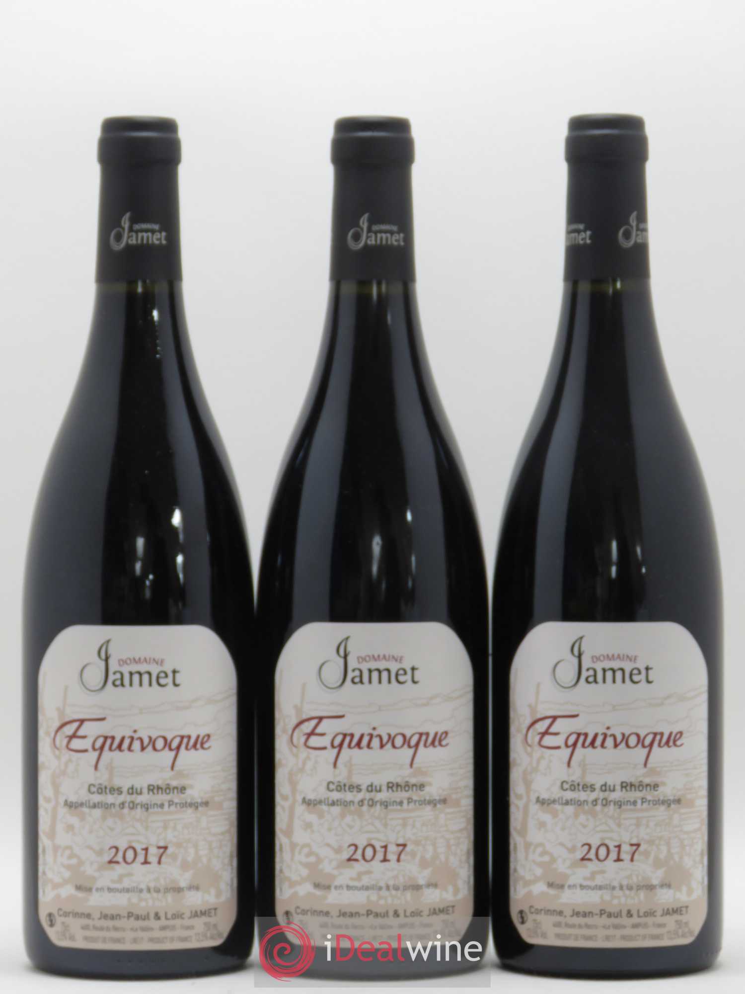 Côtes-du-Rhône Equivoque Jamet (Domaine) 2017 - Lot de 3 bouteilles - 0