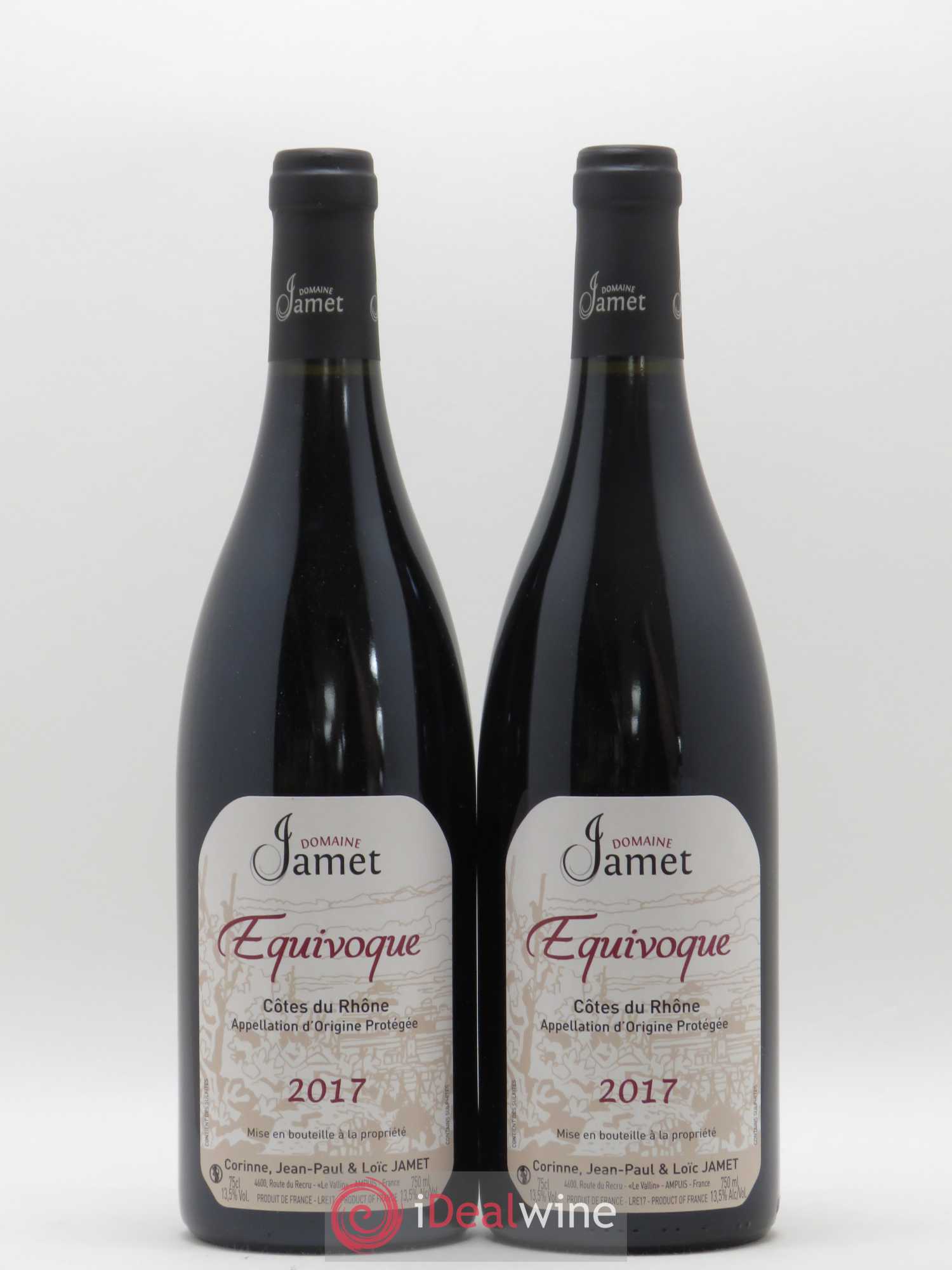 Côtes-du-Rhône Equivoque Jamet (Domaine) 2017 - Lot de 2 bouteilles - 0