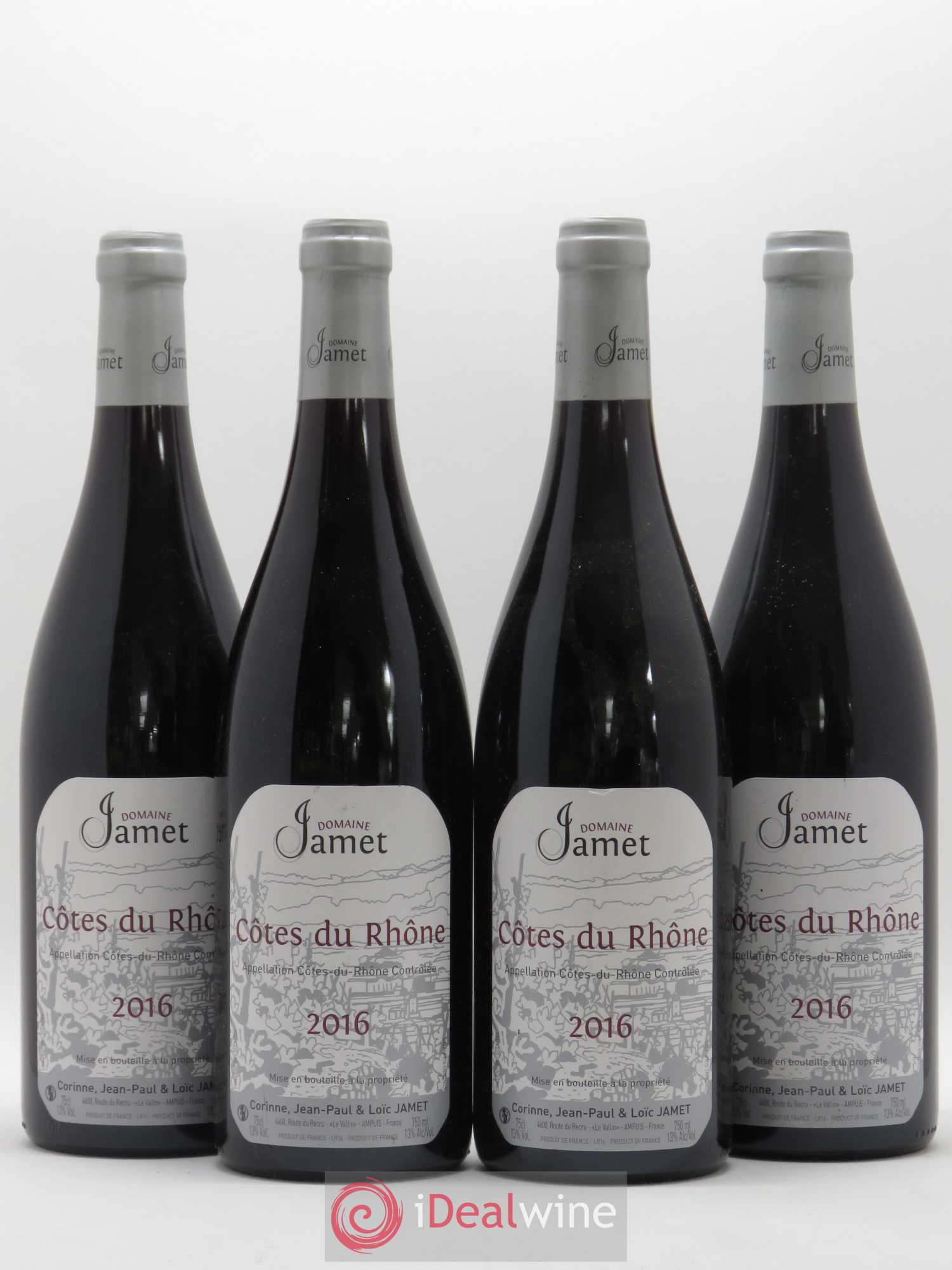 Côtes-du-Rhône Jamet (Domaine) 2016 - Lot de 4 bouteilles - 0
