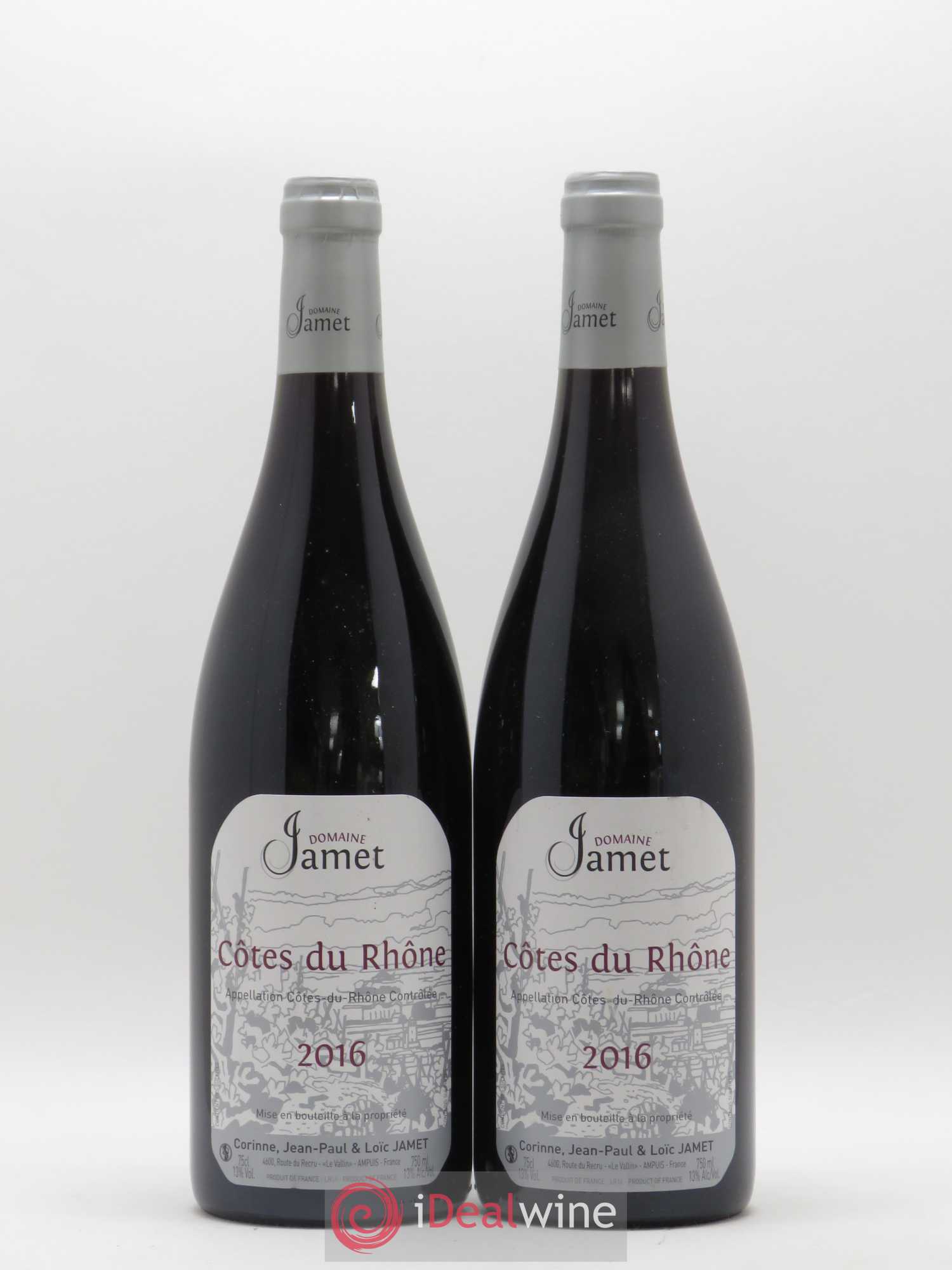 Côtes-du-Rhône Jamet (Domaine) 2016 - Lot de 2 bouteilles - 0