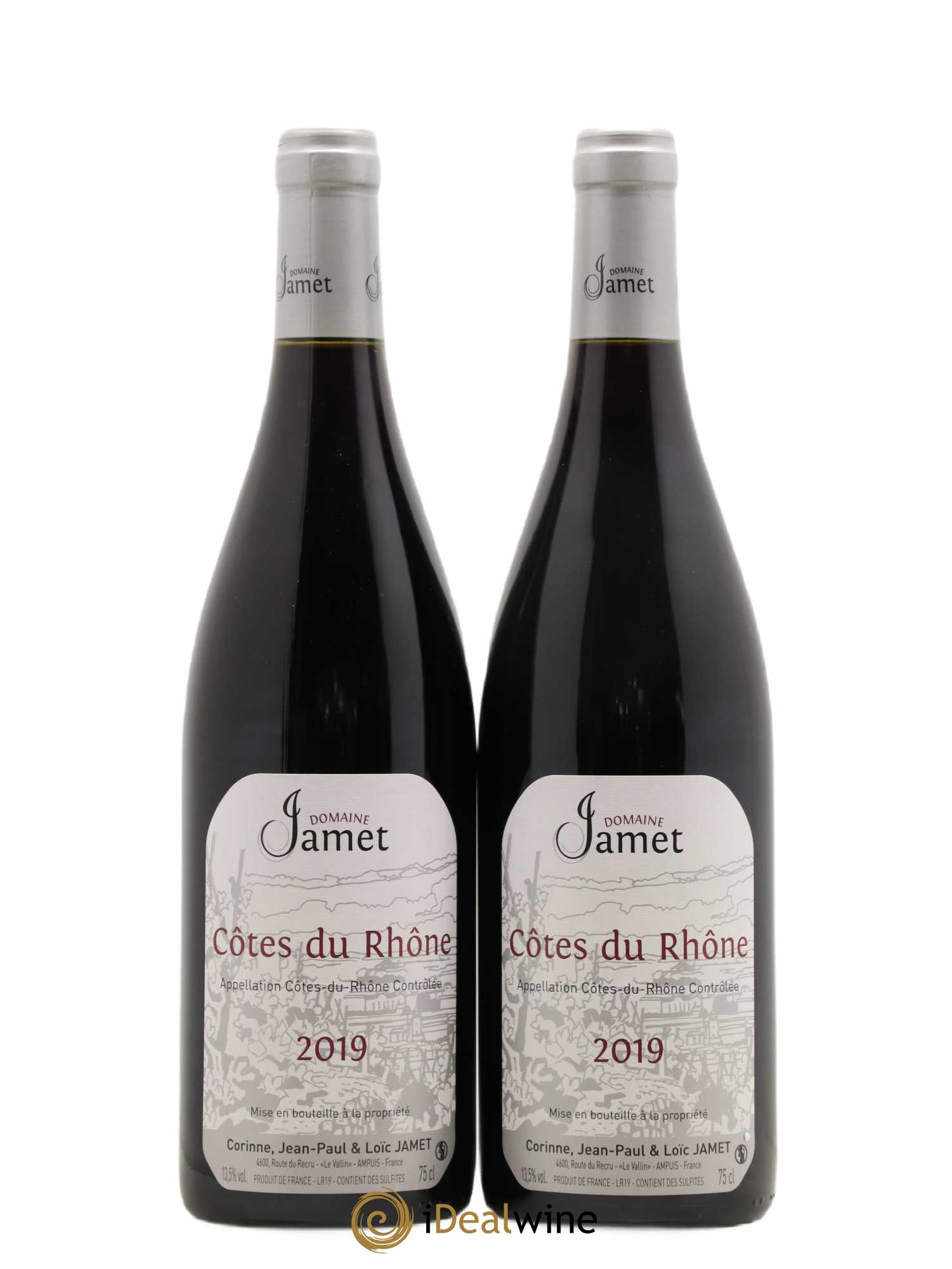 Côtes-du-Rhône Jamet (Domaine) 2019 - Lot de 2 bouteilles - 0
