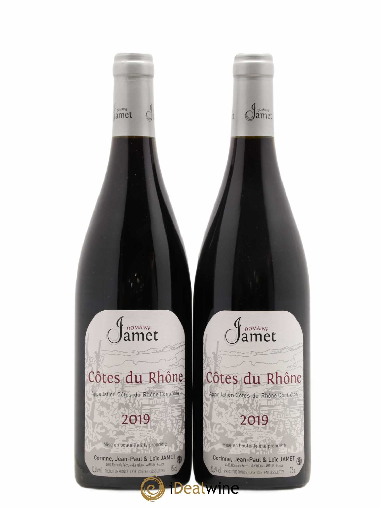 Côtes-du-Rhône Jamet (Domaine) 2019 - Lot de 2 bouteilles - 0