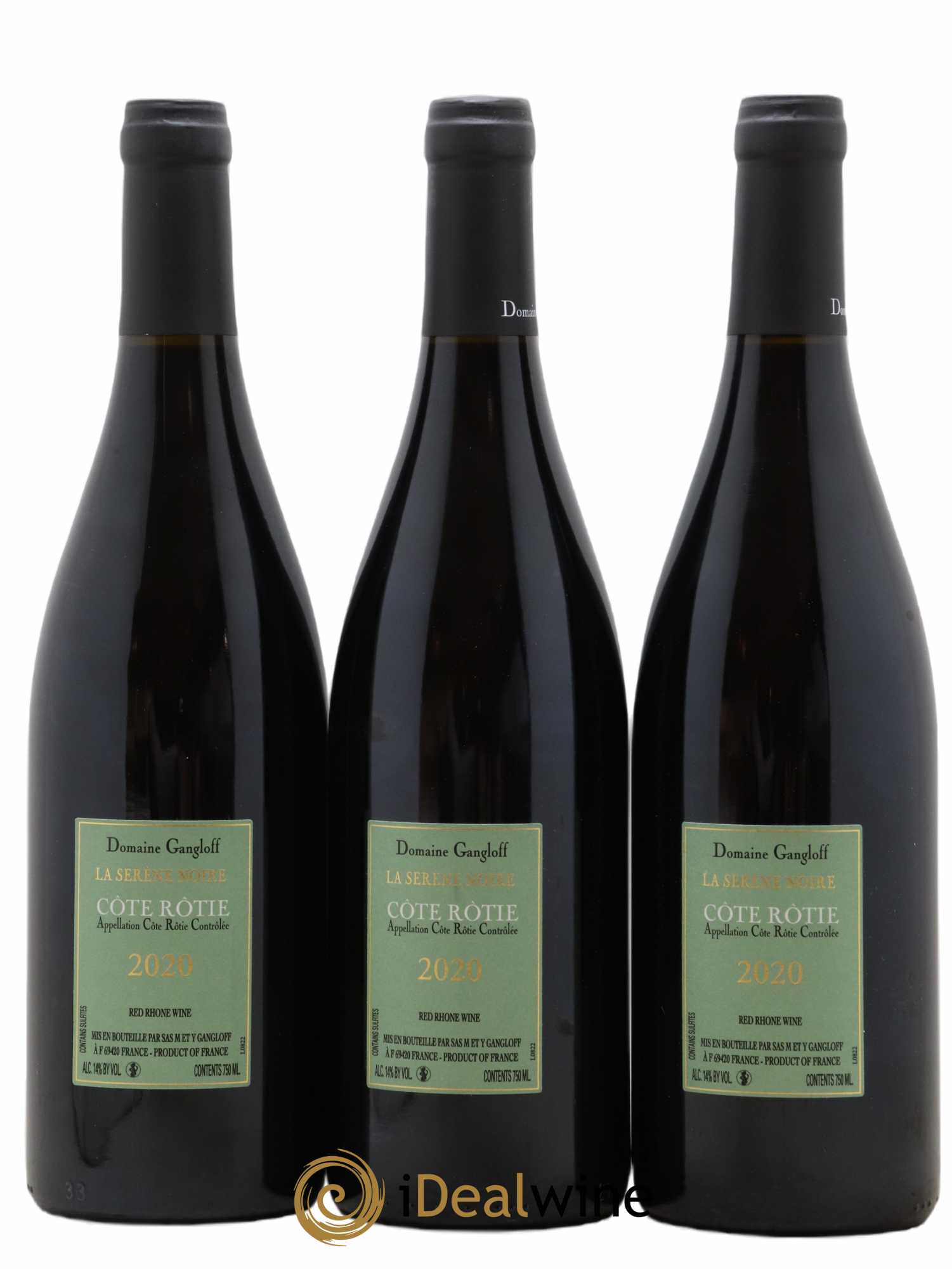 Côte-Rôtie La Sereine Noire Gangloff (Domaine) 2020 - Lot de 3 bouteilles - 1