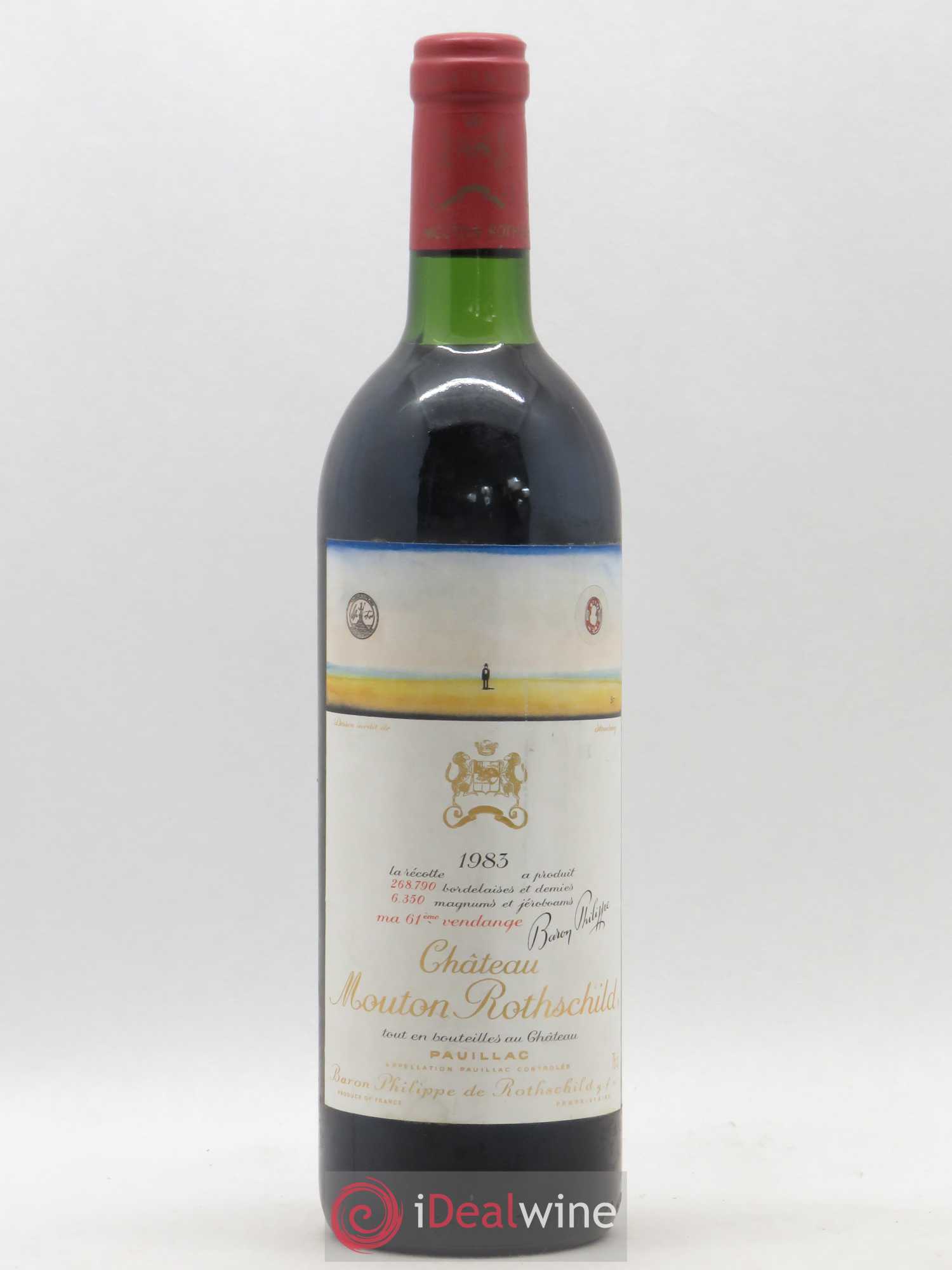 Château Mouton Rothschild 1er Grand Cru Classé 1983 - Lot de 1 bouteille - 0
