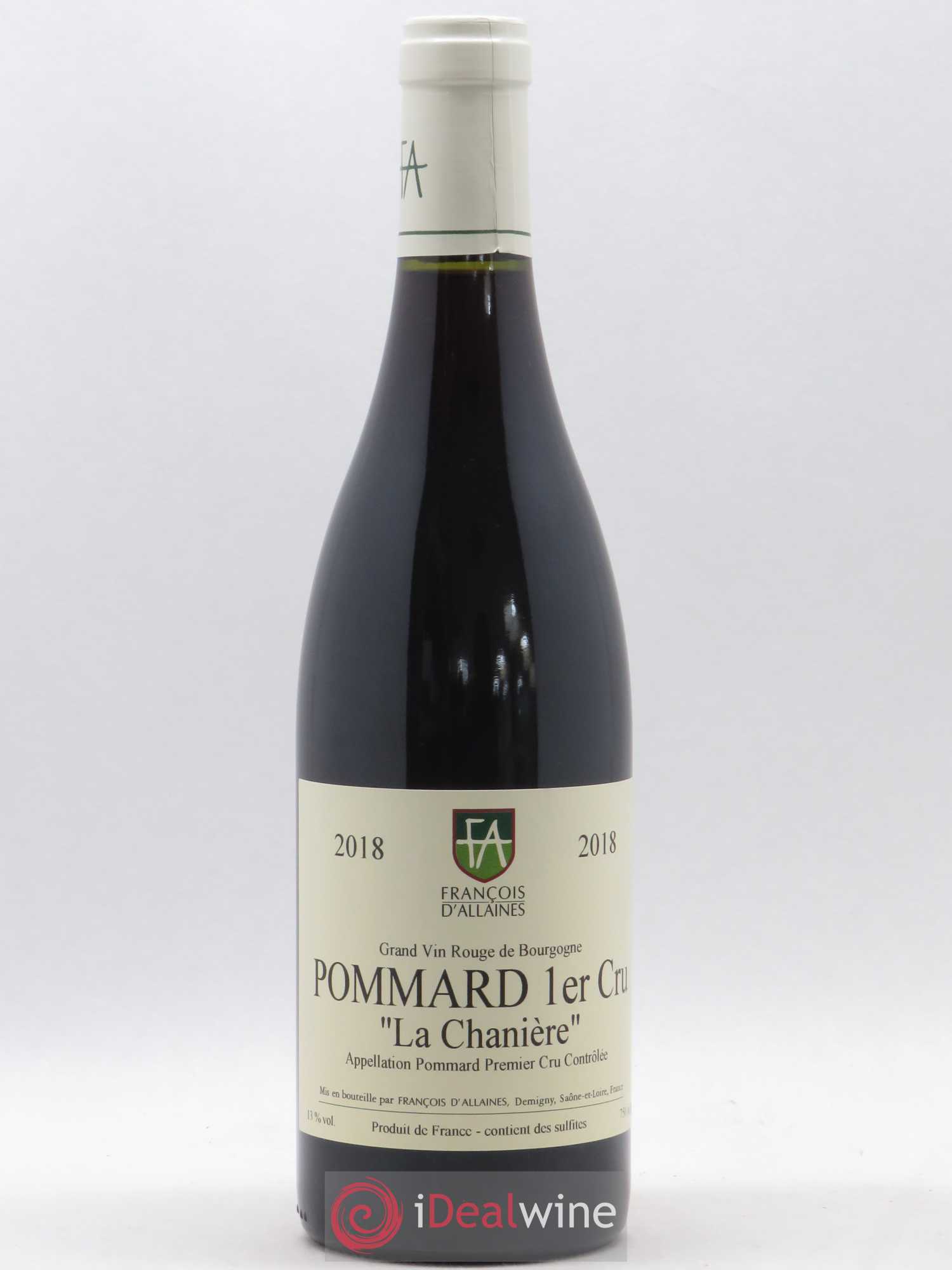 Pommard 1er Cru La Chanière F d'Allaines 2018 - Posten von 1 Flasche - 0