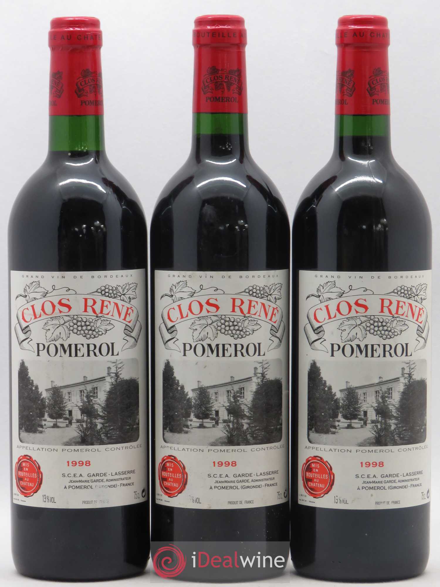 Clos René 1998 - Lotto di 3 bottiglie - 0