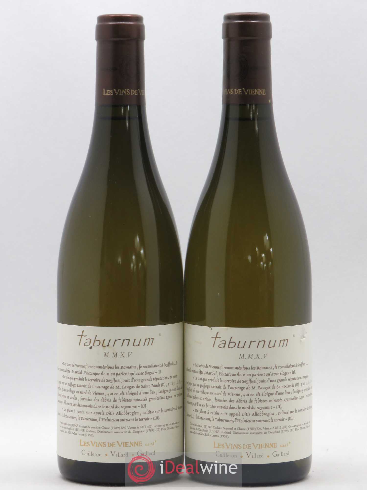 Collines Rhodaniennes Taburnum Les Vins de Vienne 2015 - Lot de 2 bouteilles - 0