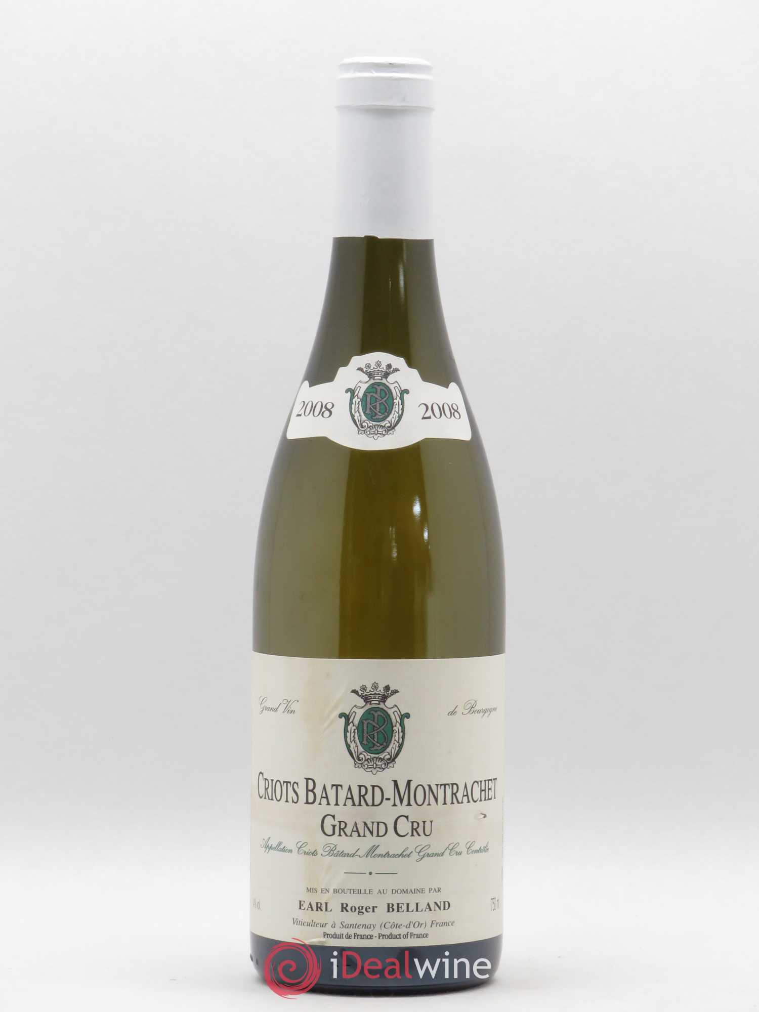 Criots-Bâtard-Montrachet Grand Cru Roger Belland (Domaine) 2008 - Lot de 1 bouteille - 0