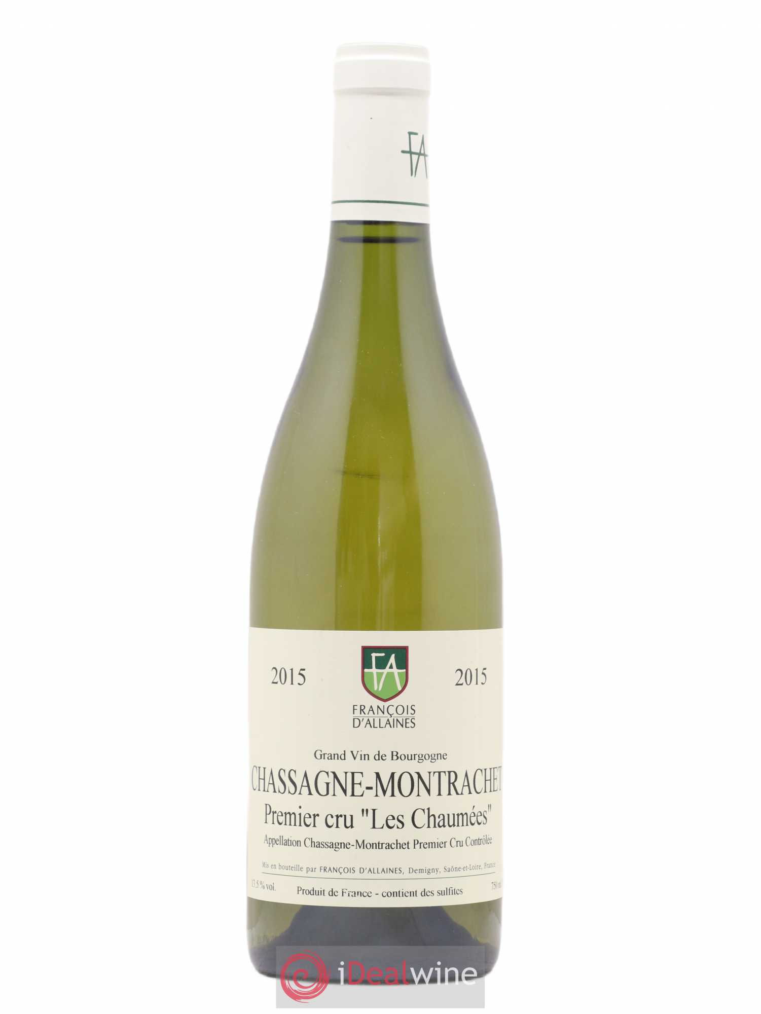 Chassagne-Montrachet 1er Cru Les Chaumées François D'Allaines 2015 - Lotto di 1 bottiglia - 0