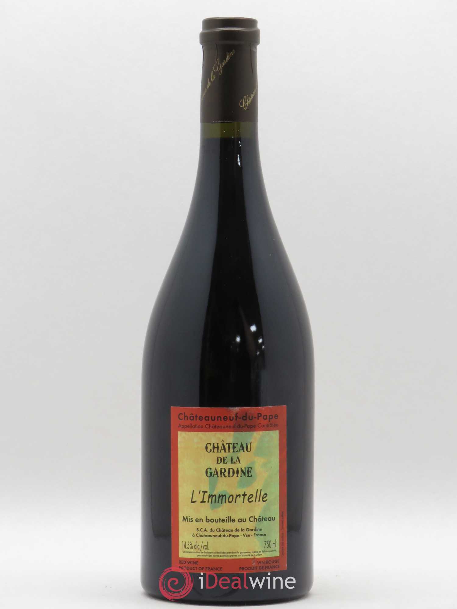 Châteauneuf-du-Pape Château de La Gardine L'Immortelle Famille Brunel 2010 - Lot de 1 bouteille - 1