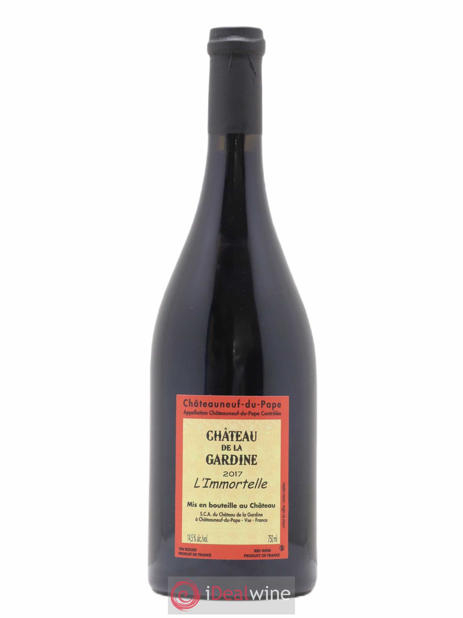 Châteauneuf-du-Pape Château de La Gardine L'Immortelle Famille Brunel 2017 - Lot de 1 bouteille - 2