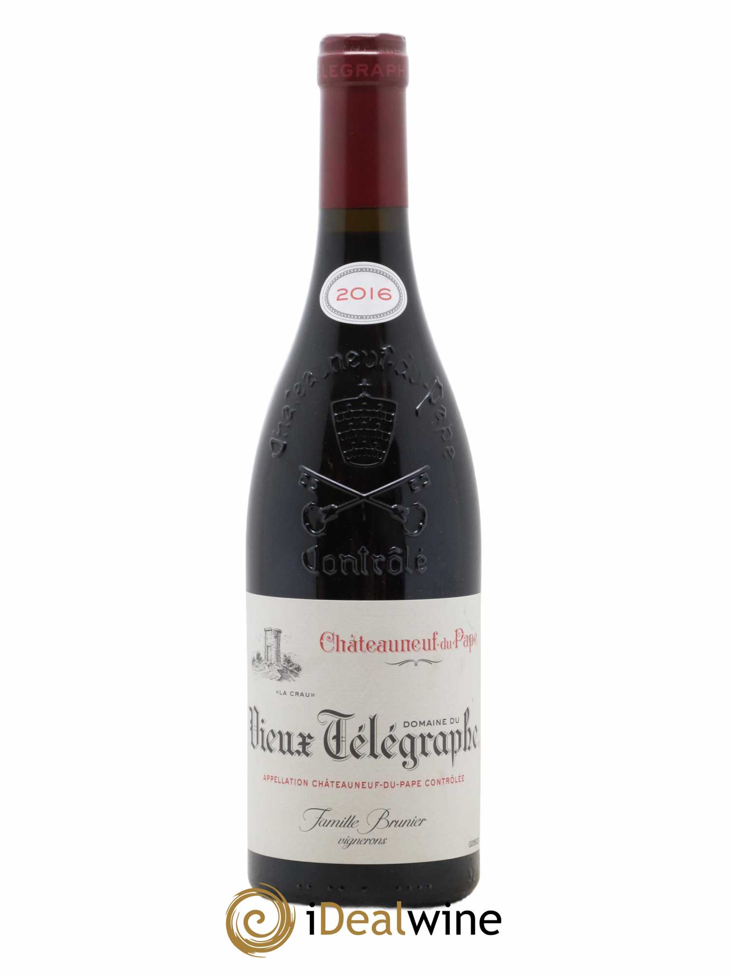 Châteauneuf-du-Pape Vieux Télégraphe (Domaine du) Vignobles Brunier 2016 - Lot de 1 bouteille - 0