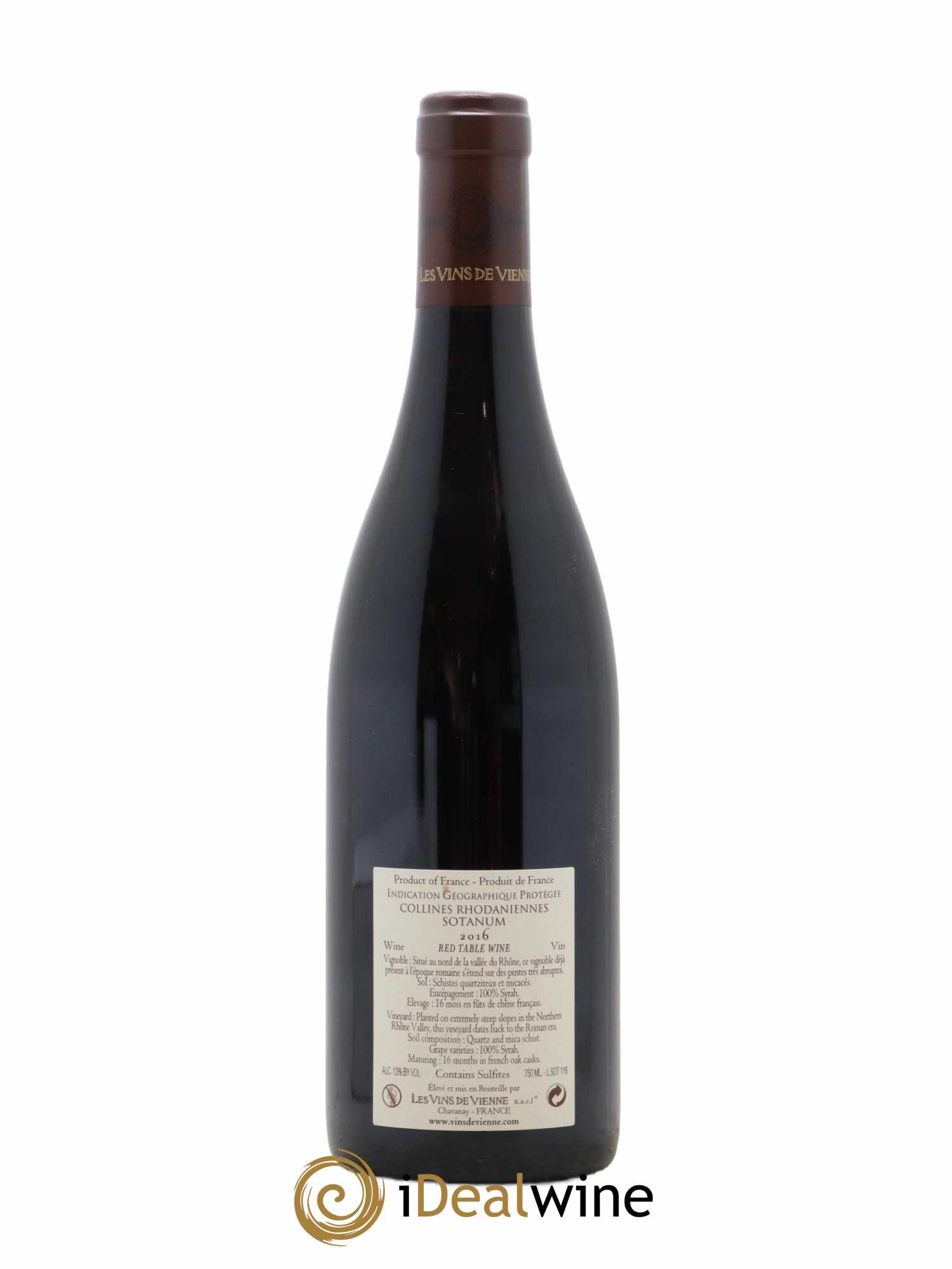 Collines Rhodaniennes Sotanum Les Vins de Vienne 2016 - Lot of 2 bottles - 1