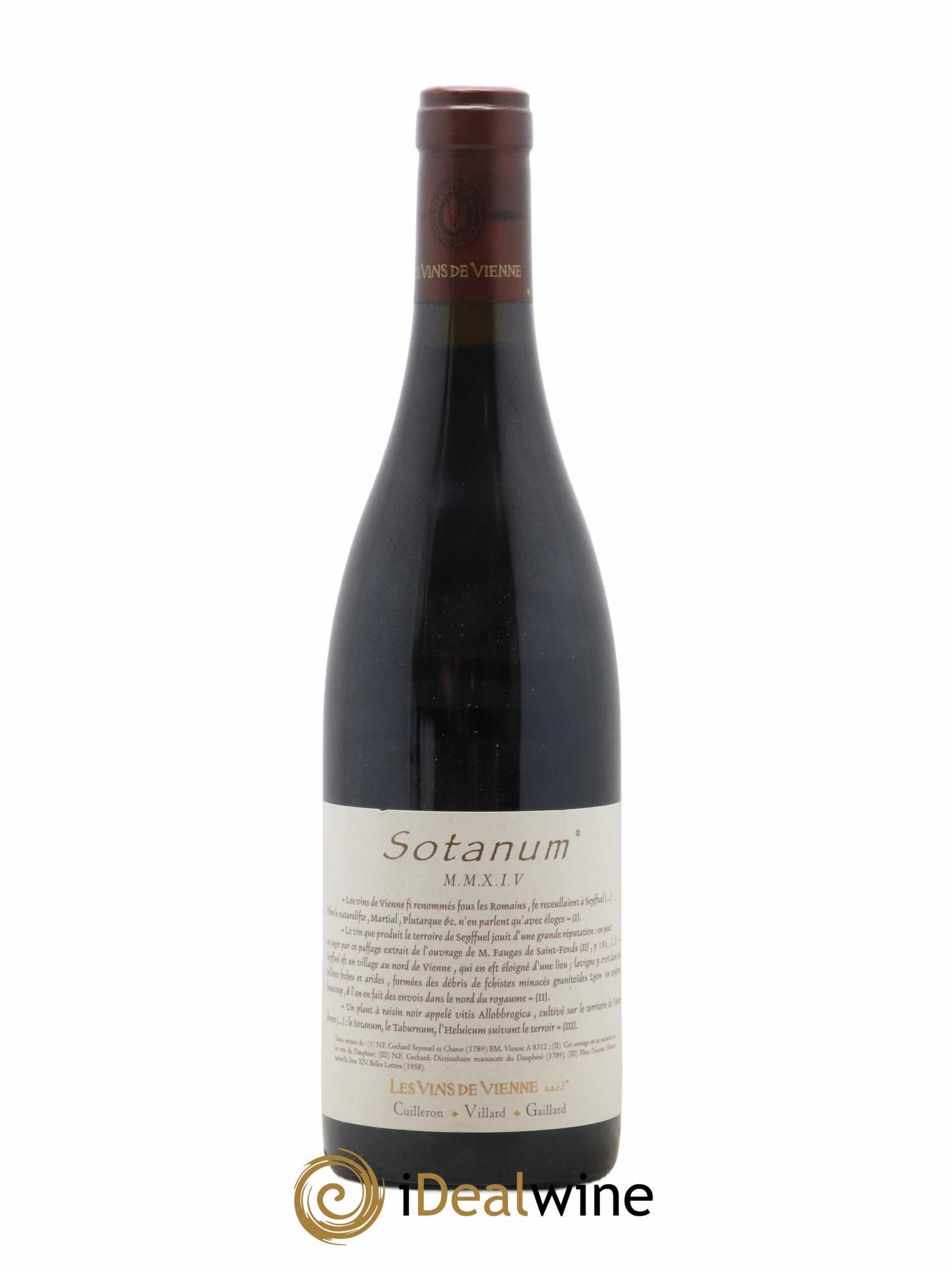 Collines Rhodaniennes Sotanum Les Vins de Vienne 2014 - Lot de 1 bouteille - 0