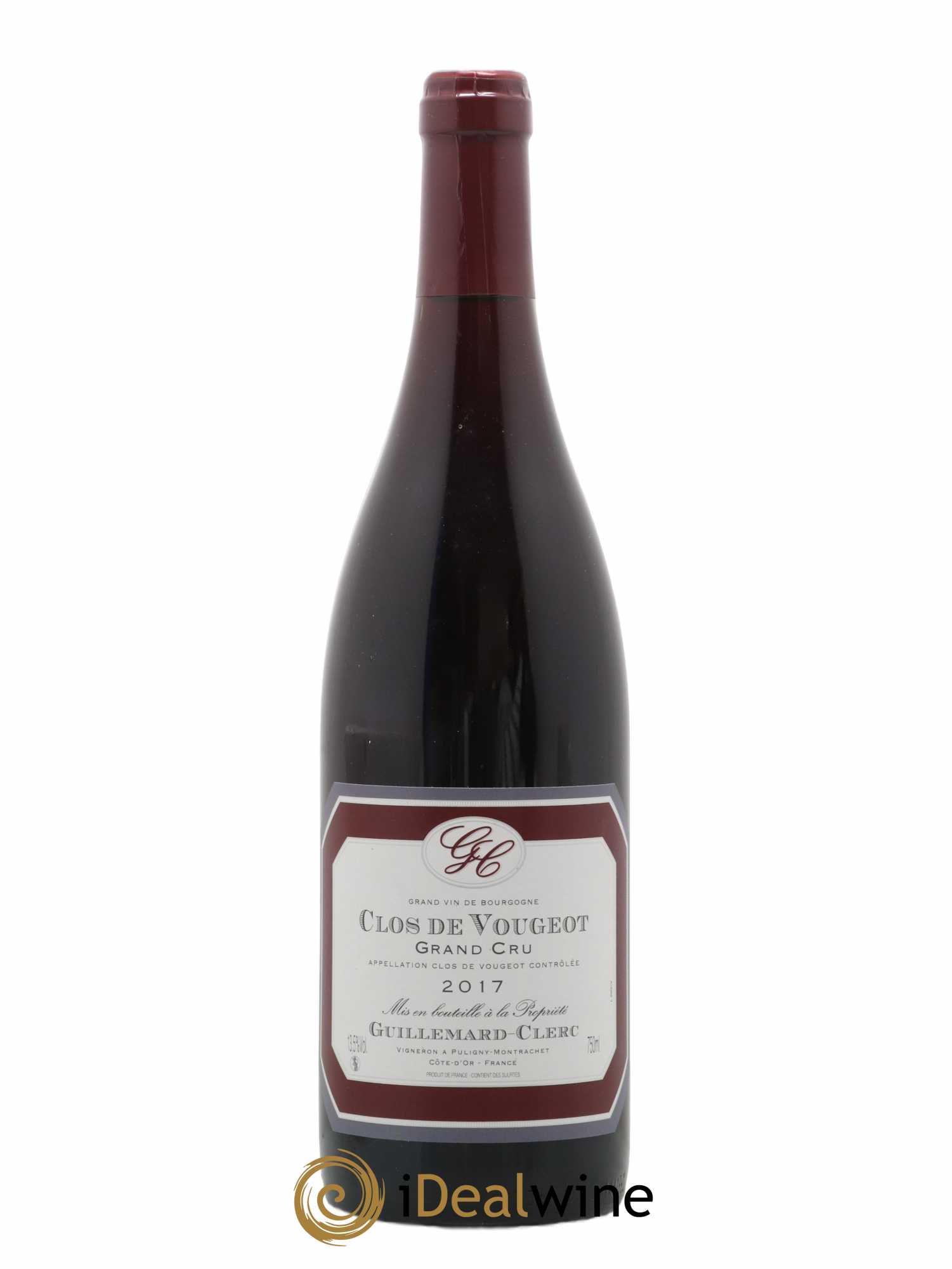 Clos de Vougeot Grand Cru Guillemard Clerc 2017 - Lot de 1 bouteille - 0