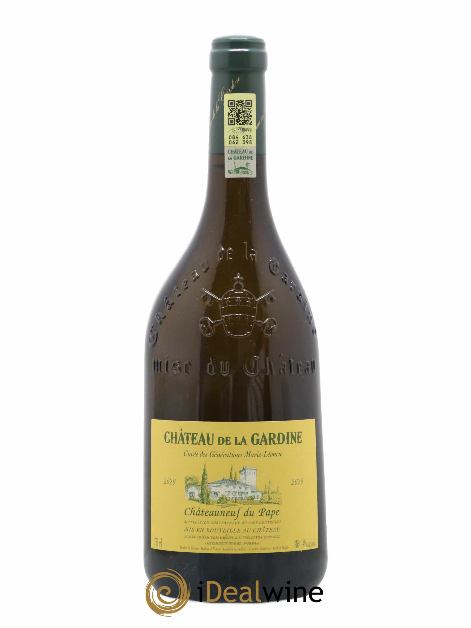 Châteauneuf-du-Pape La Gardine Cuvée des Générations Marie Léoncie Famille Brunel 2020 - Lot de 1 bouteille - 0