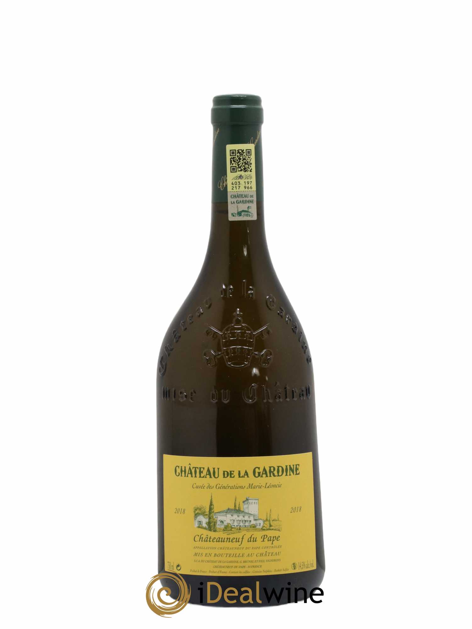 Châteauneuf-du-Pape La Gardine Cuvée des Générations Marie Léoncie Famille Brunel 2018 - Lot de 1 bouteille - 0