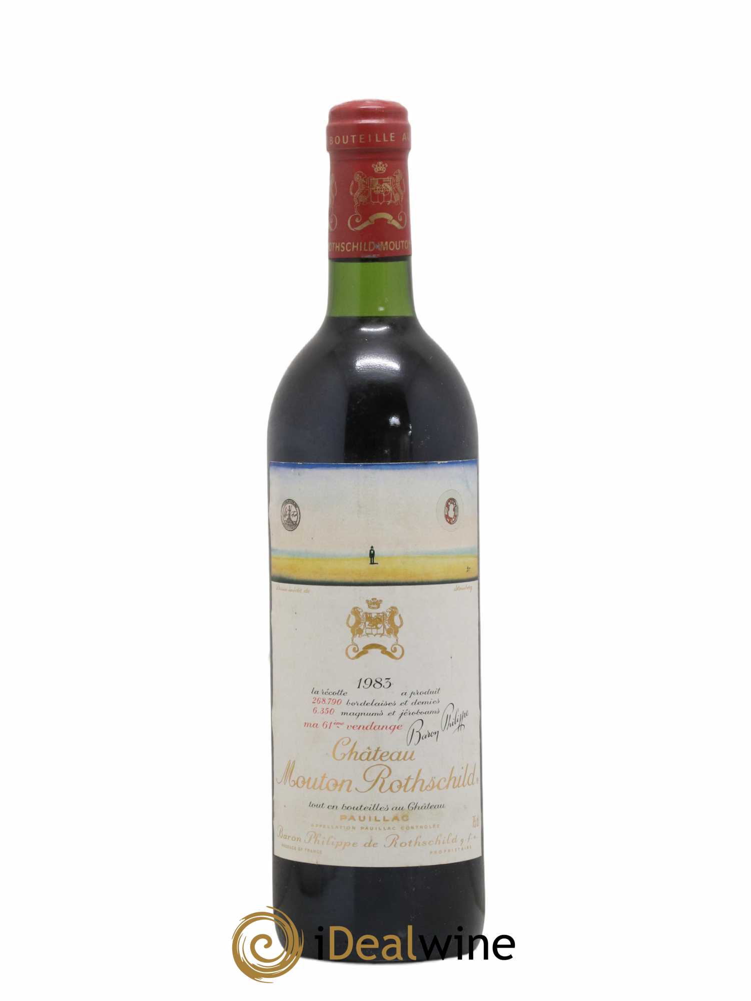 Château Mouton Rothschild 1er Grand Cru Classé 1983 - Lot de 1 bouteille - 0
