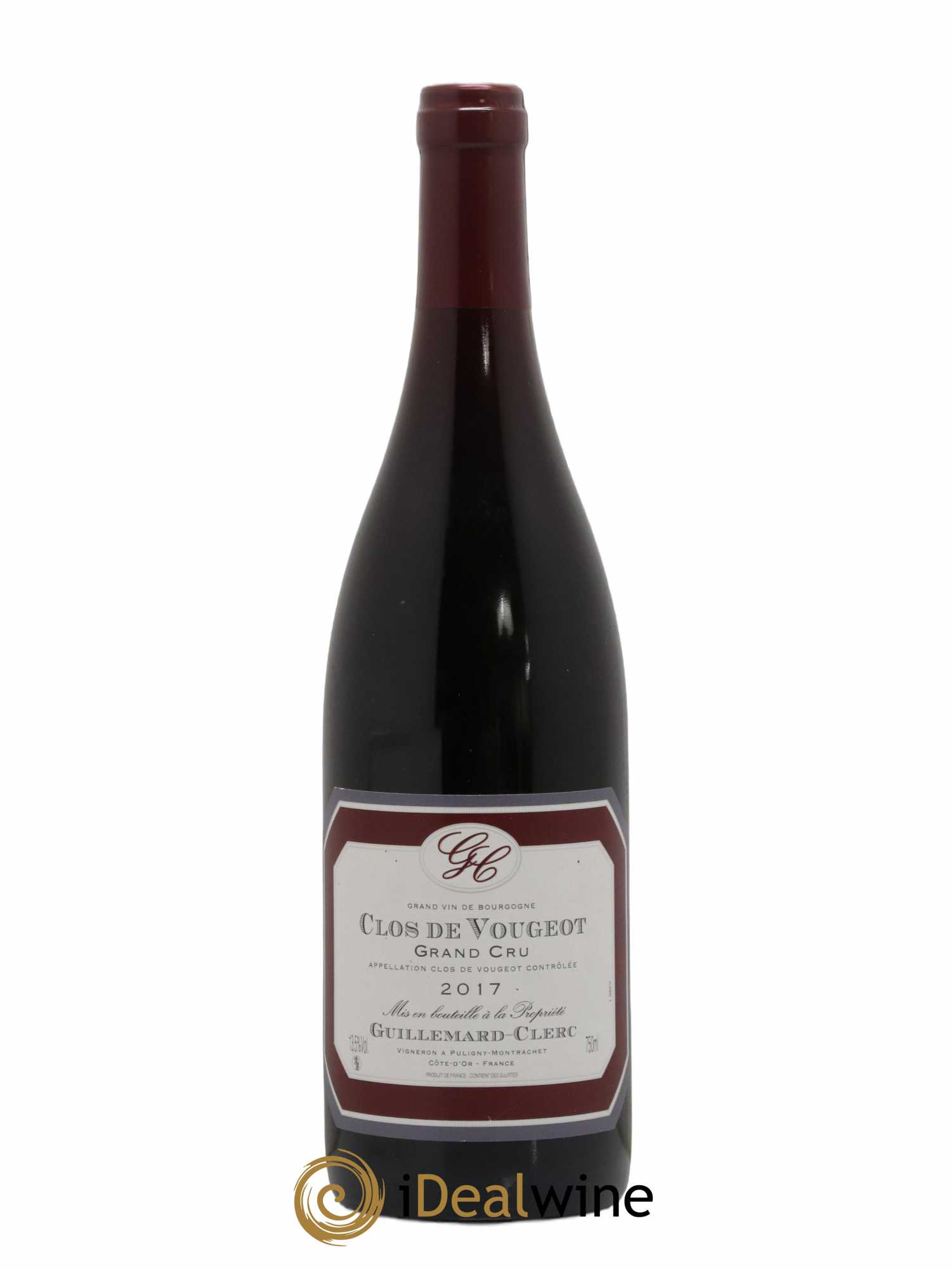 Clos de Vougeot Grand Cru Guillemard Clerc 2017 - Lot de 1 bouteille - 0