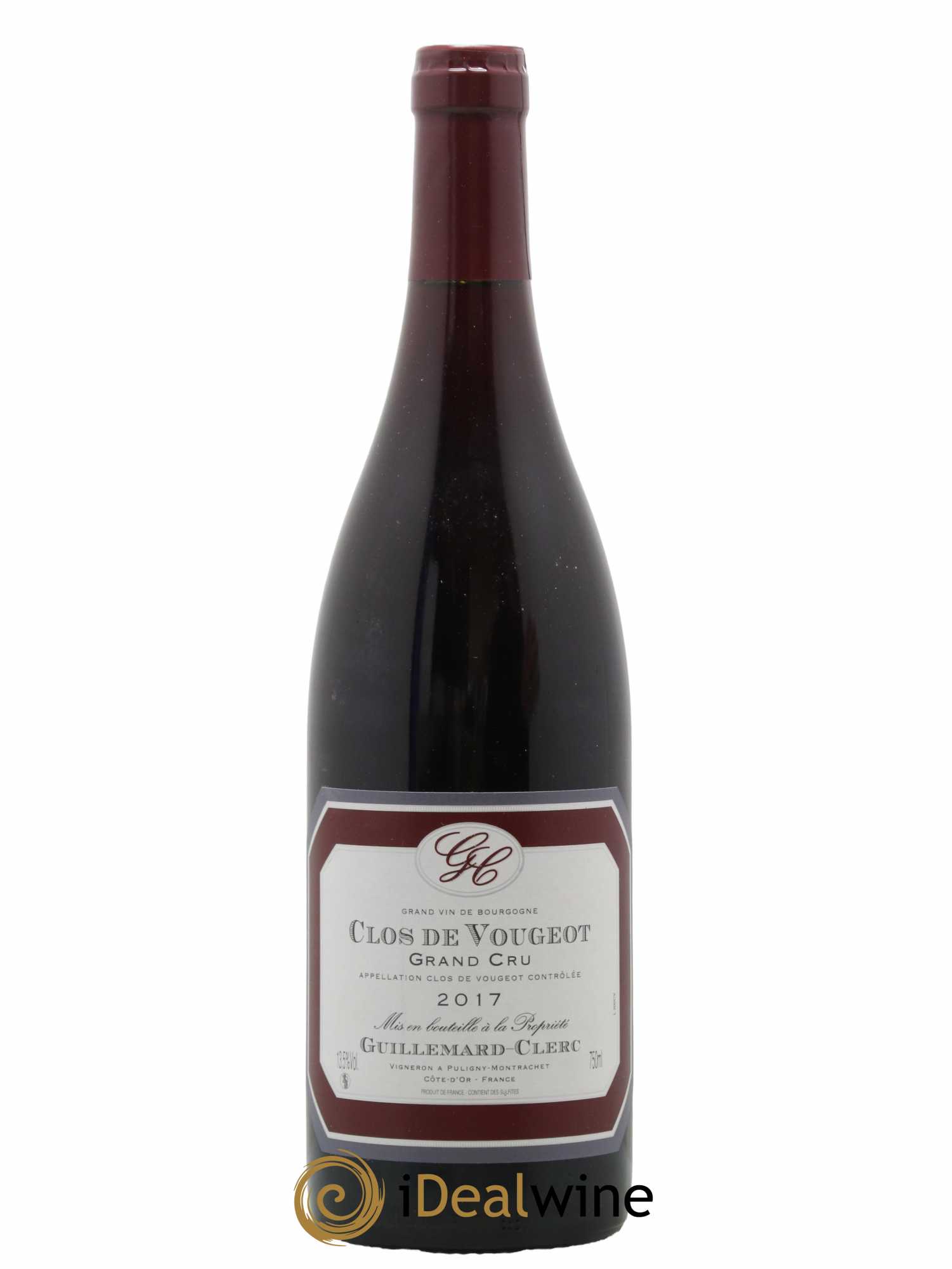 Clos de Vougeot Grand Cru Guillemard Clerc 2017 - Lot de 1 bouteille - 0