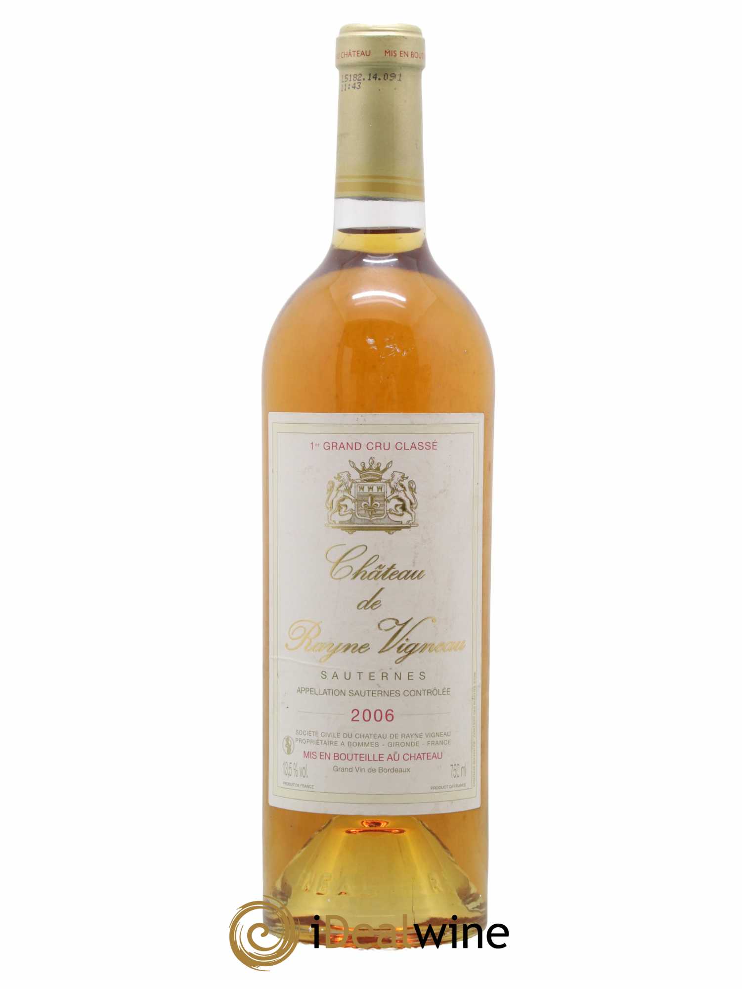 Château de Rayne Vigneau 1er Grand Cru Classé 2006 - Lotto di 1 bottiglia - 0